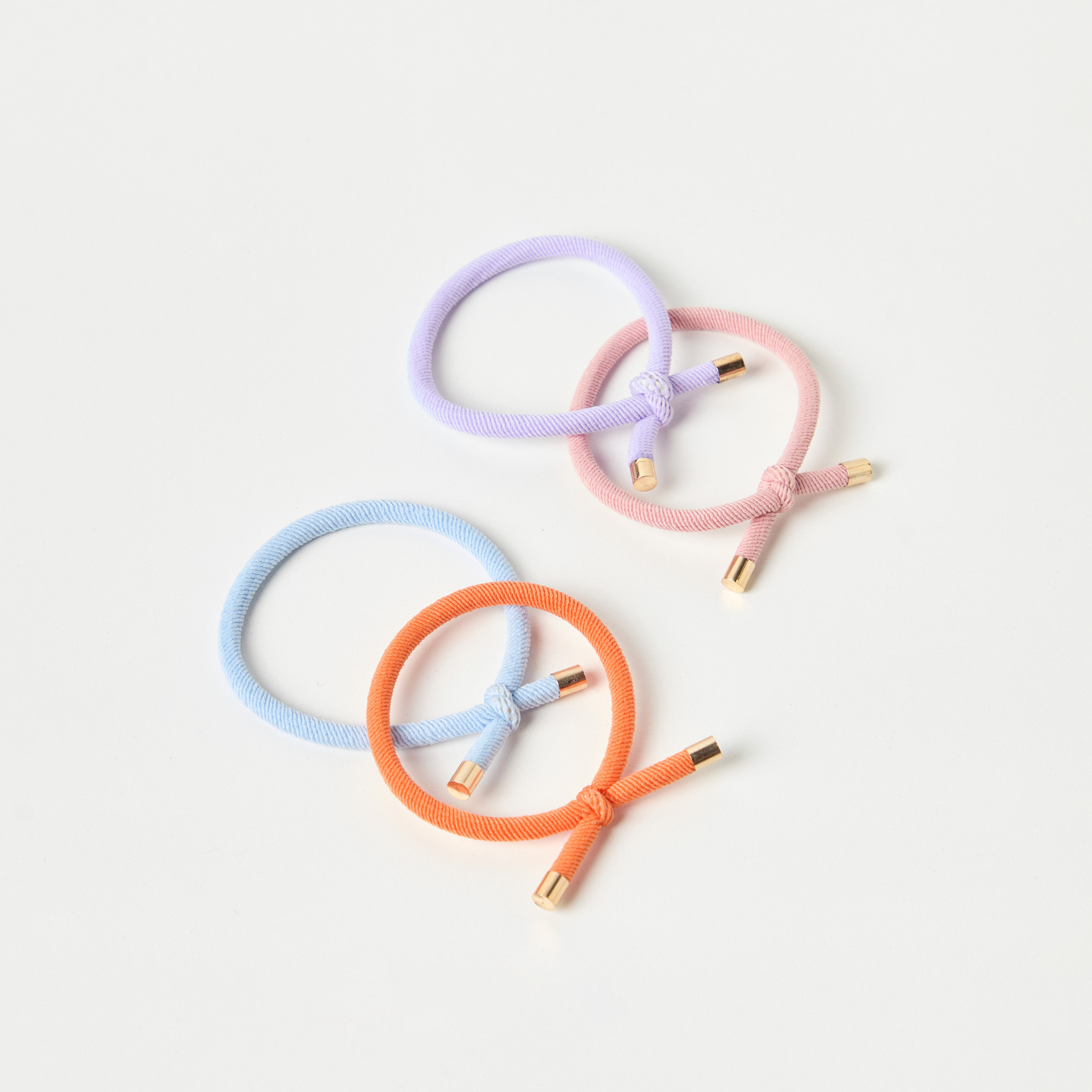 Charmz Knot Detail Elasticated Hair Tie - Set of 4-girls-accessories-hairaccessories-image-1