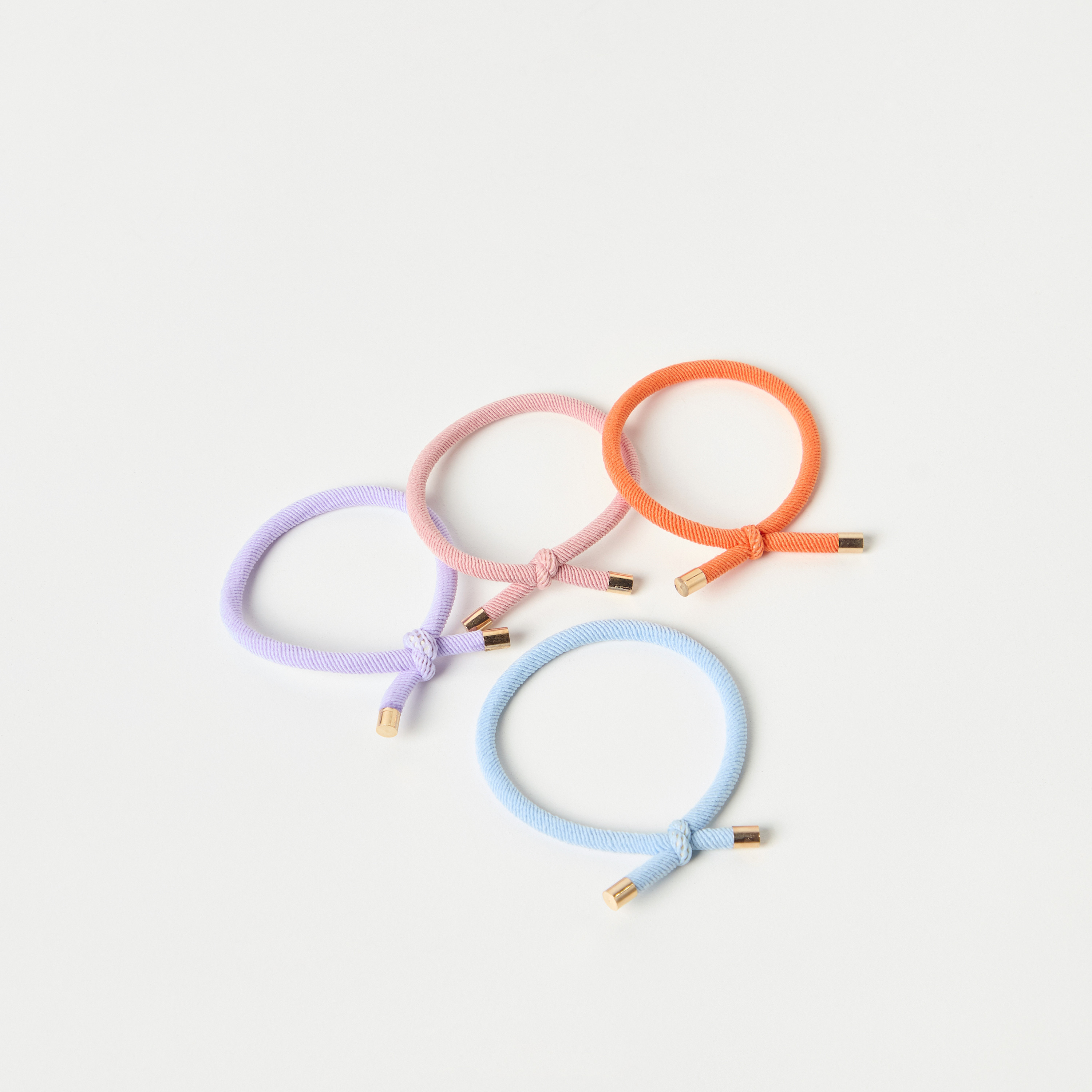 Charmz Knot Detail Elasticated Hair Tie - Set of 4-girls-accessories-hairaccessories-image-2