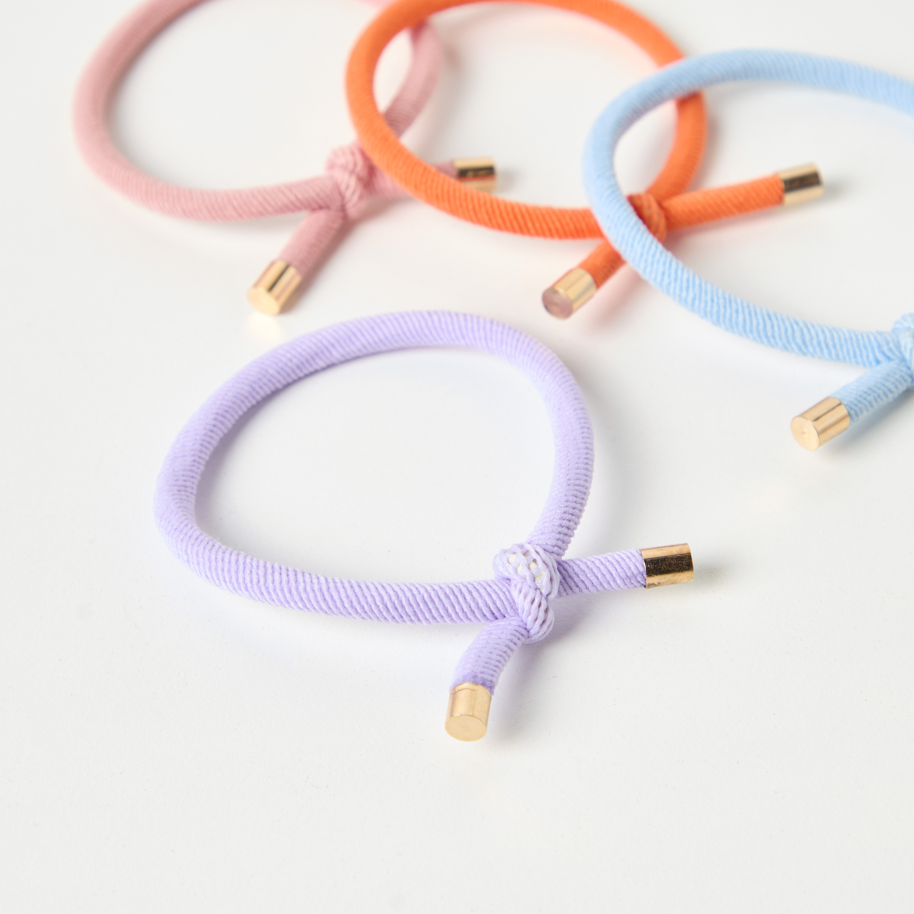 Charmz Knot Detail Elasticated Hair Tie - Set of 4-girls-accessories-hairaccessories-image-3