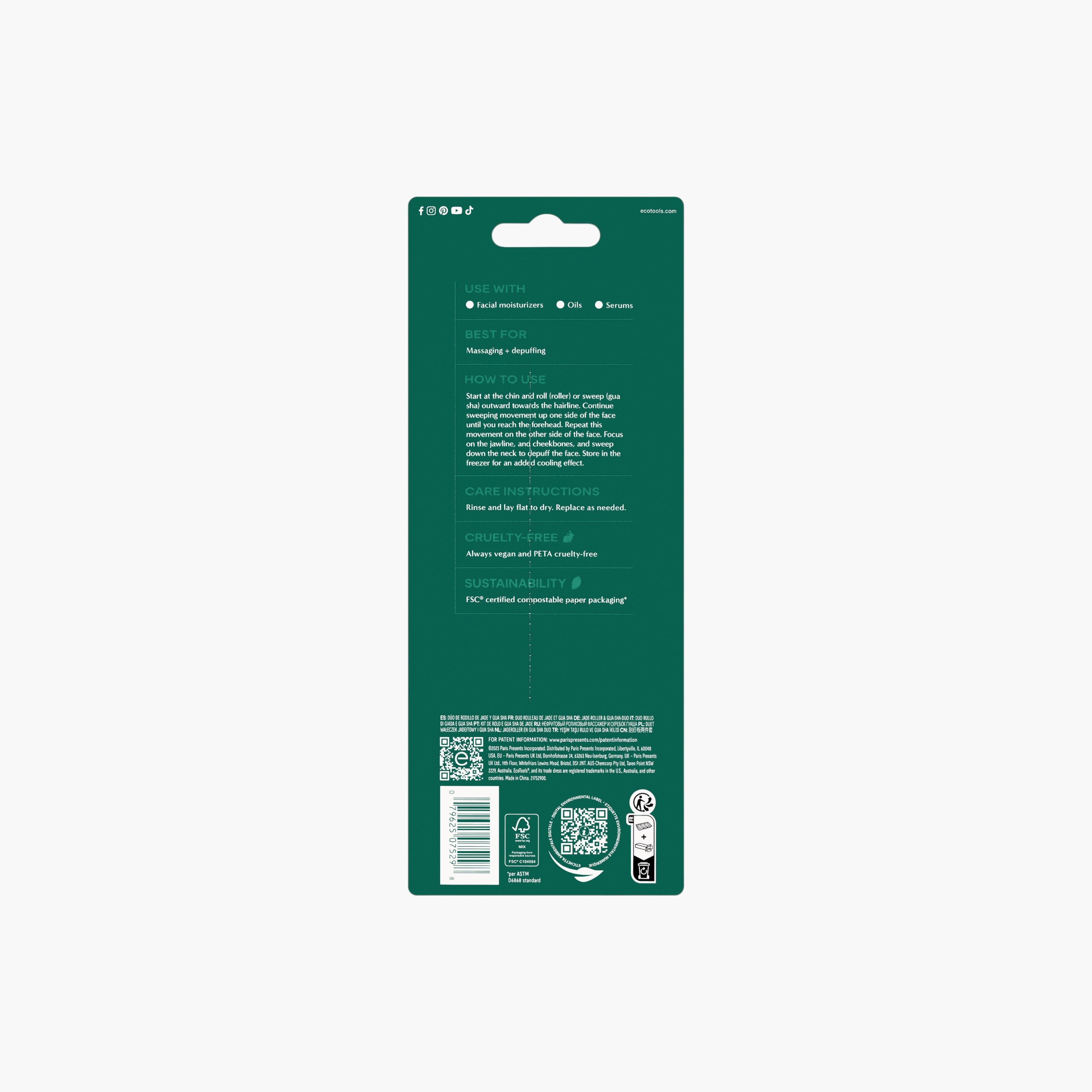 EcoTools Jade Roller and Guasha Facial Duo-beautyandpersonalcare-appliances-faceandskintools-image-2