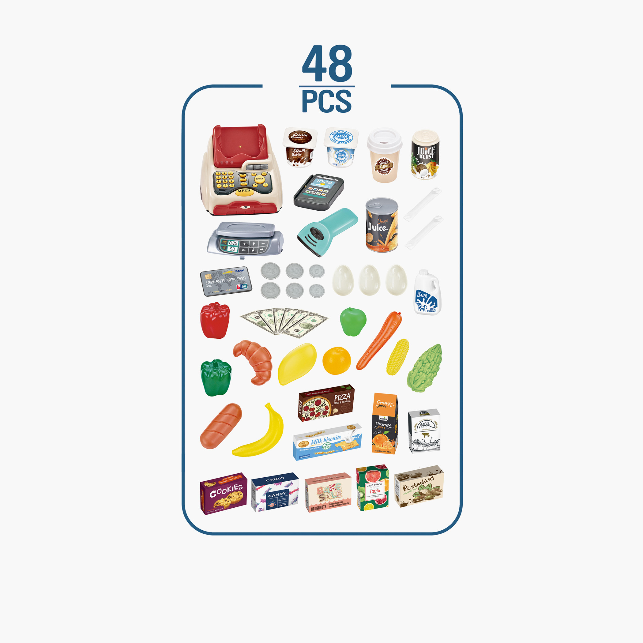 مجموعة ألعاب سوبر ماركت 48 قطعة-toys-roleplay-supermarketandshoppingsets-image-3