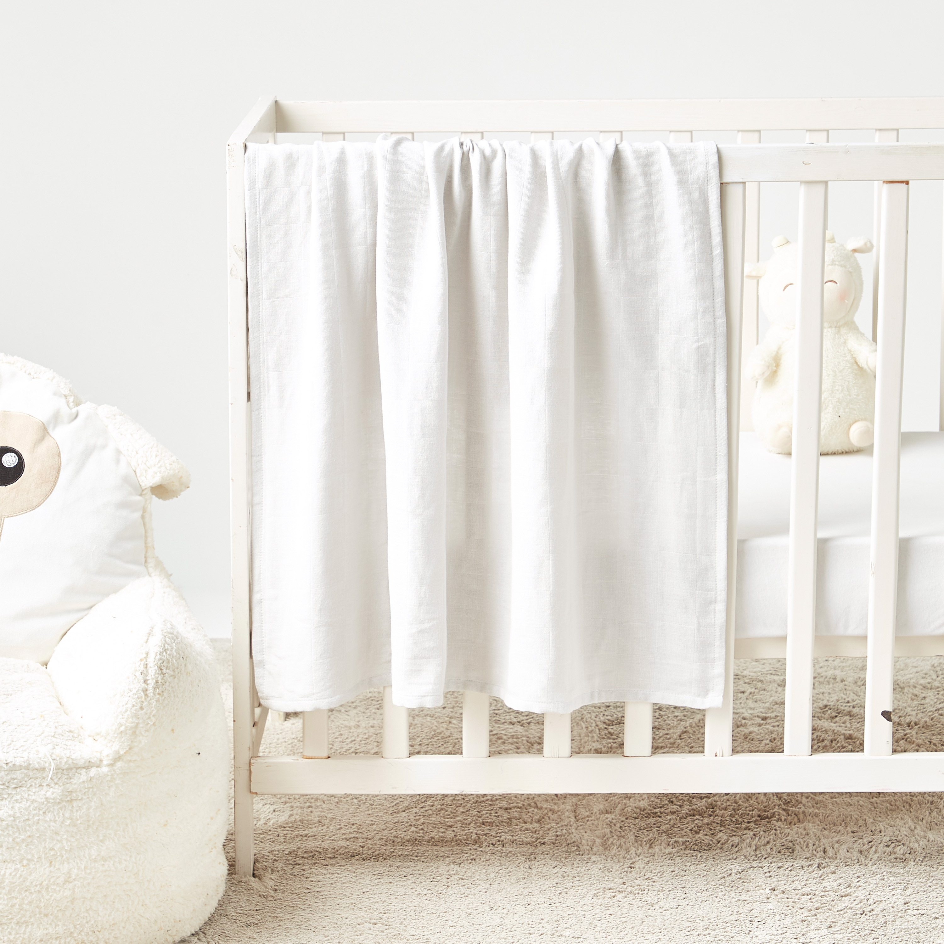 قماط سادة من جونيورز - 90x90 سم-baby-nursery-blanketsandswaddles-swaddlesandsleepingbags-image-1