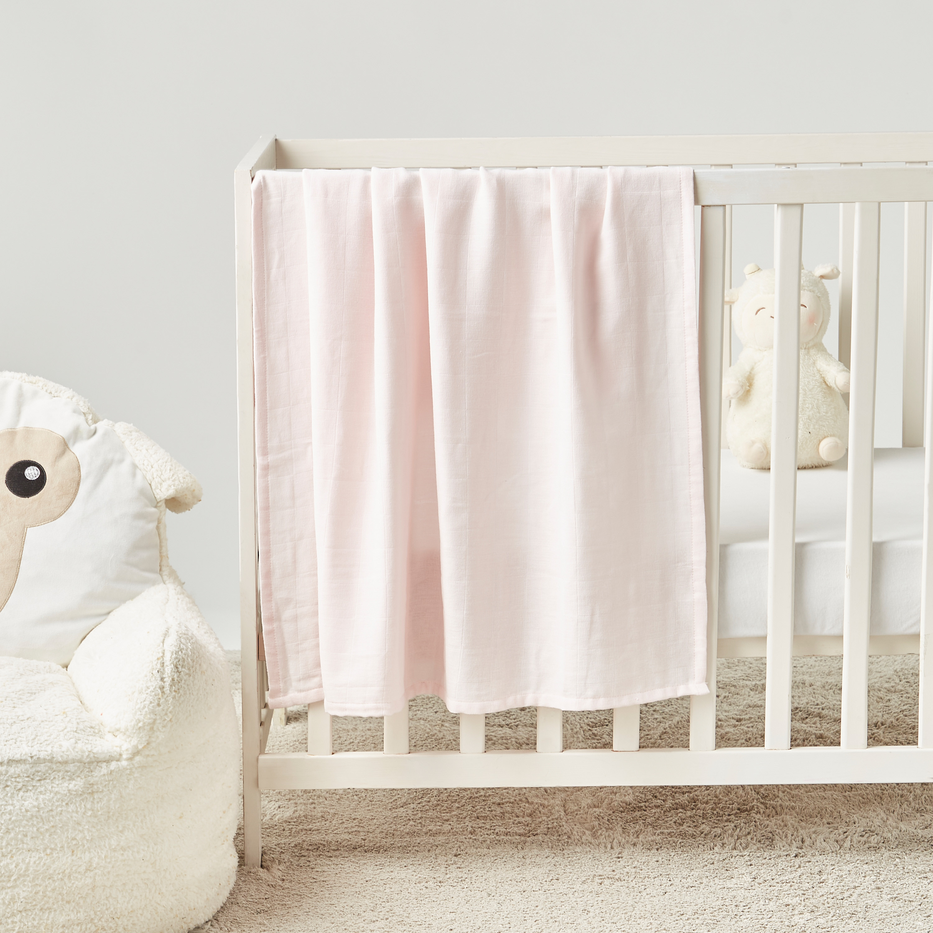 قماط سادة من جونيورز - 90x90 سم-baby-nursery-blanketsandswaddles-swaddlesandsleepingbags-image-1