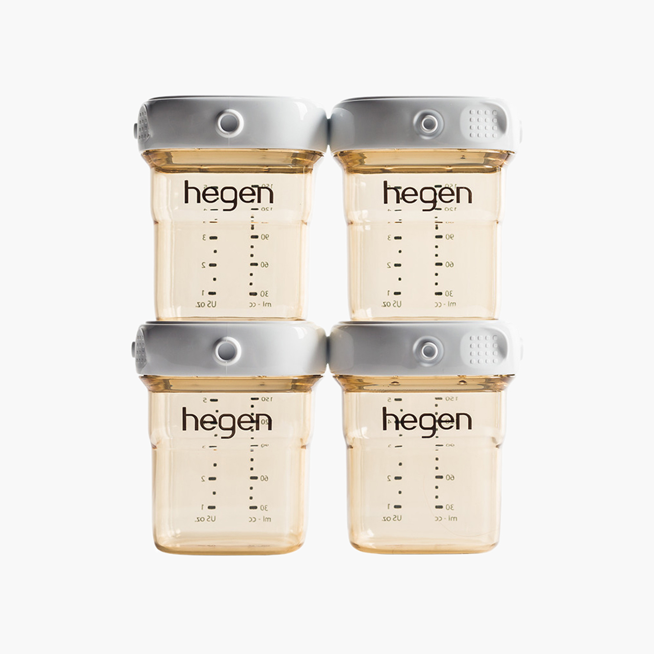 Hegen 4-Piece Breast Milk Storage Bottle Set with Lids - 150 ml-baby-feeding-breastfeedingandcare-image-2