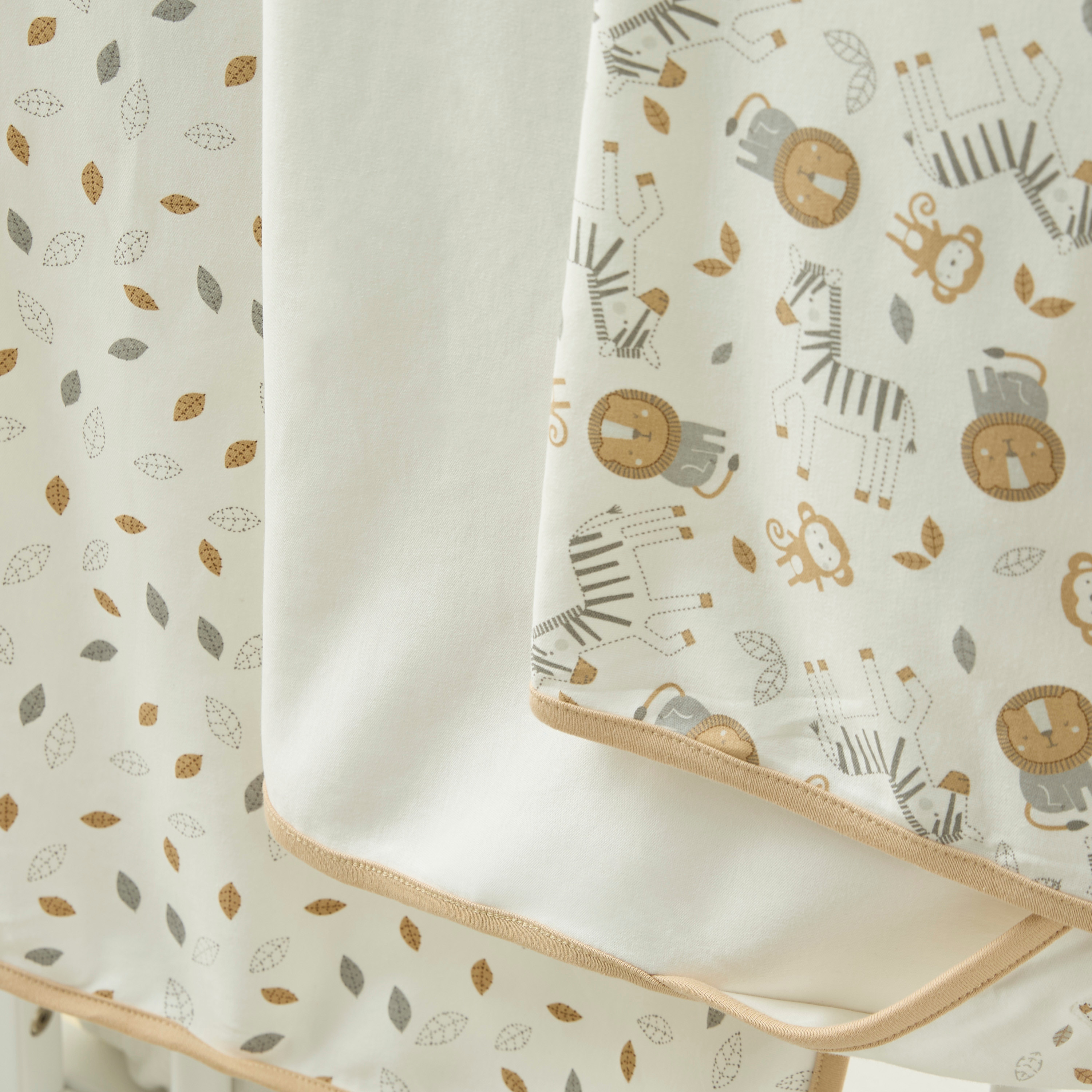 Juniors Printed Receiving Blanket with Hood - Set of 3-baby-nursery-blanketsandswaddles-receivingblankets-image-2