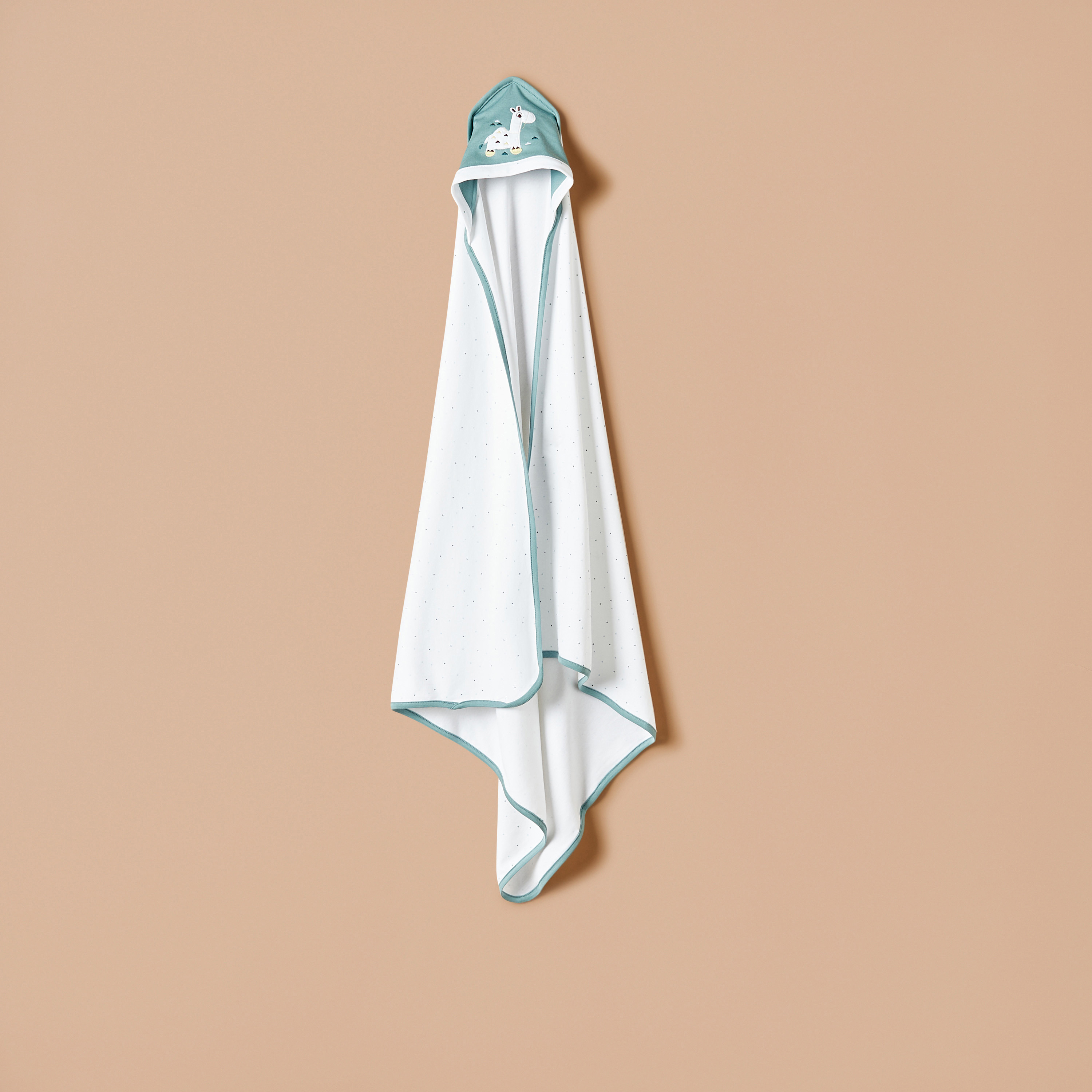 Juniors Camel Applique Receiving Blanket with Hood - 80x80 cm-baby-nursery-blanketsandswaddles-receivingblankets-image-1