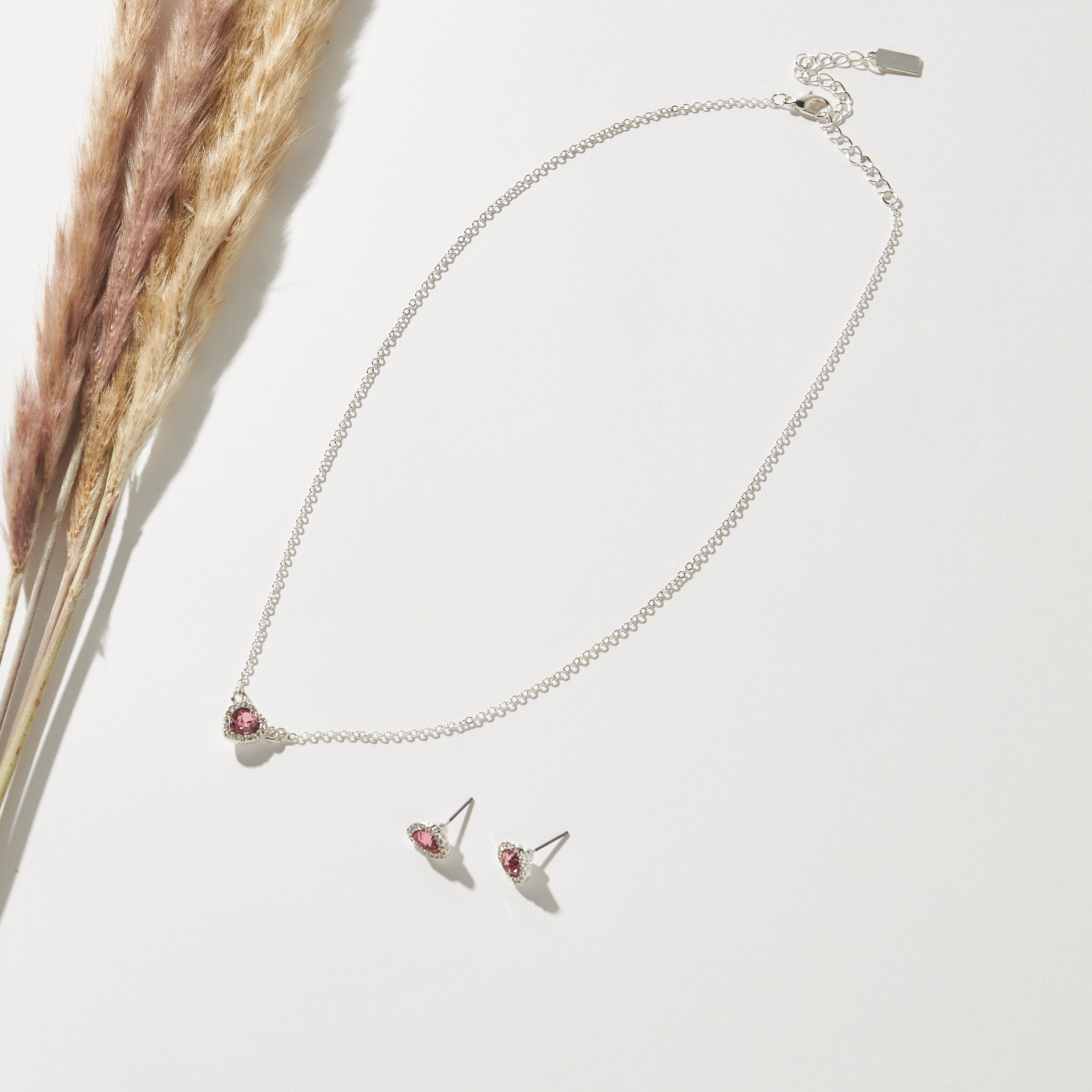 طقم حلق وعقد بدلاية مزينة بالأحجار-women-watchesandjewellery-jewellery-jewellerysets-image-2