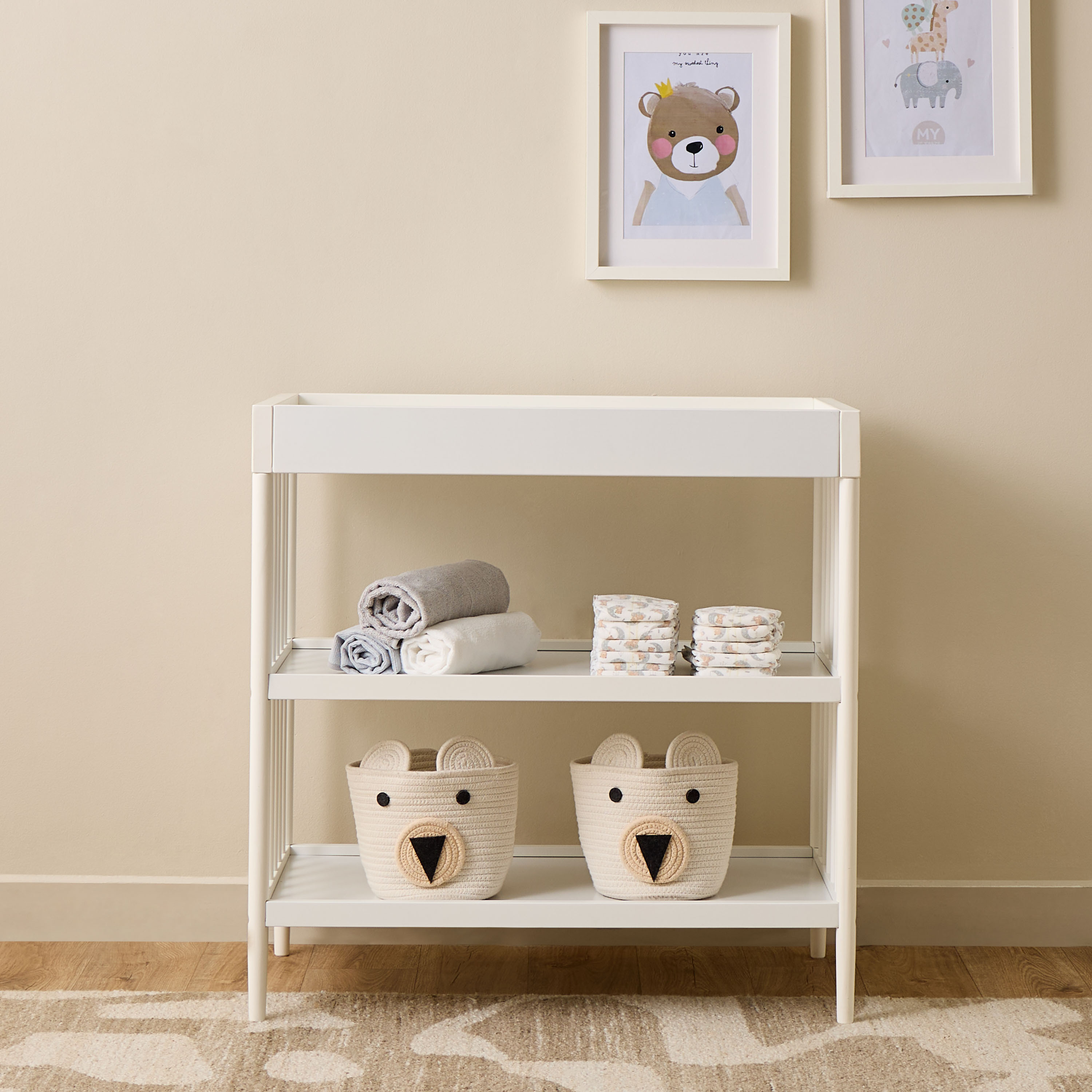 Juniors Darcy Changing Table with Padded Mattress and Safety Strap-baby-bathandcare-changingtables-image-2