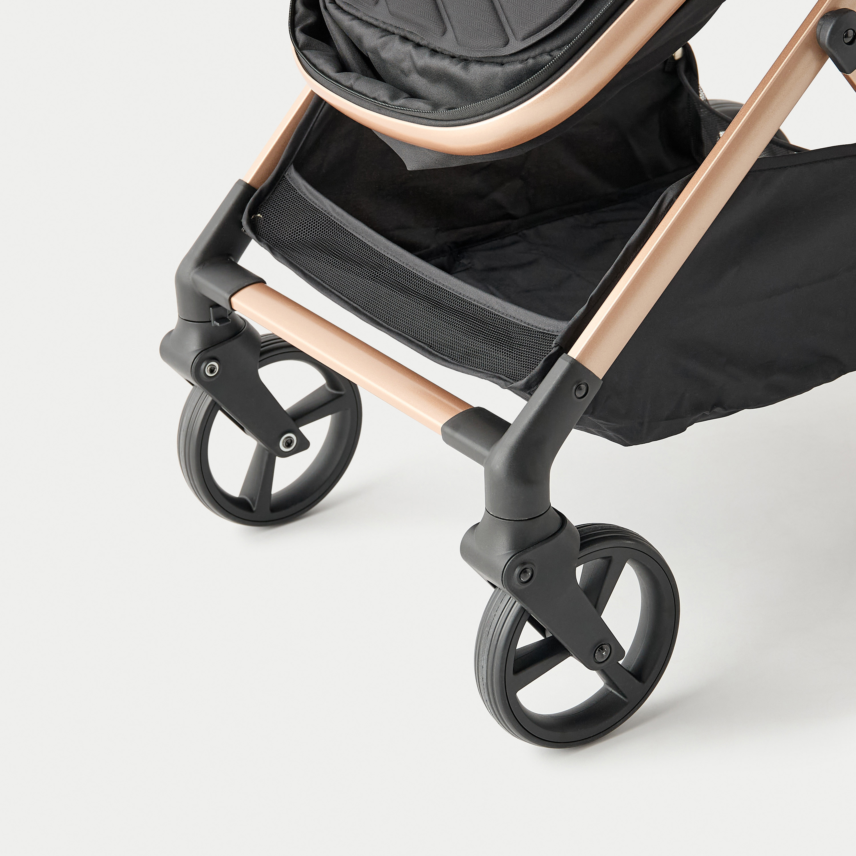عربة أطفال راي بنظام طي بزر ضغط وإطار معدني وقفل للعجلات من جيجلز-baby-gear-strollersandprams-strollers-image-10