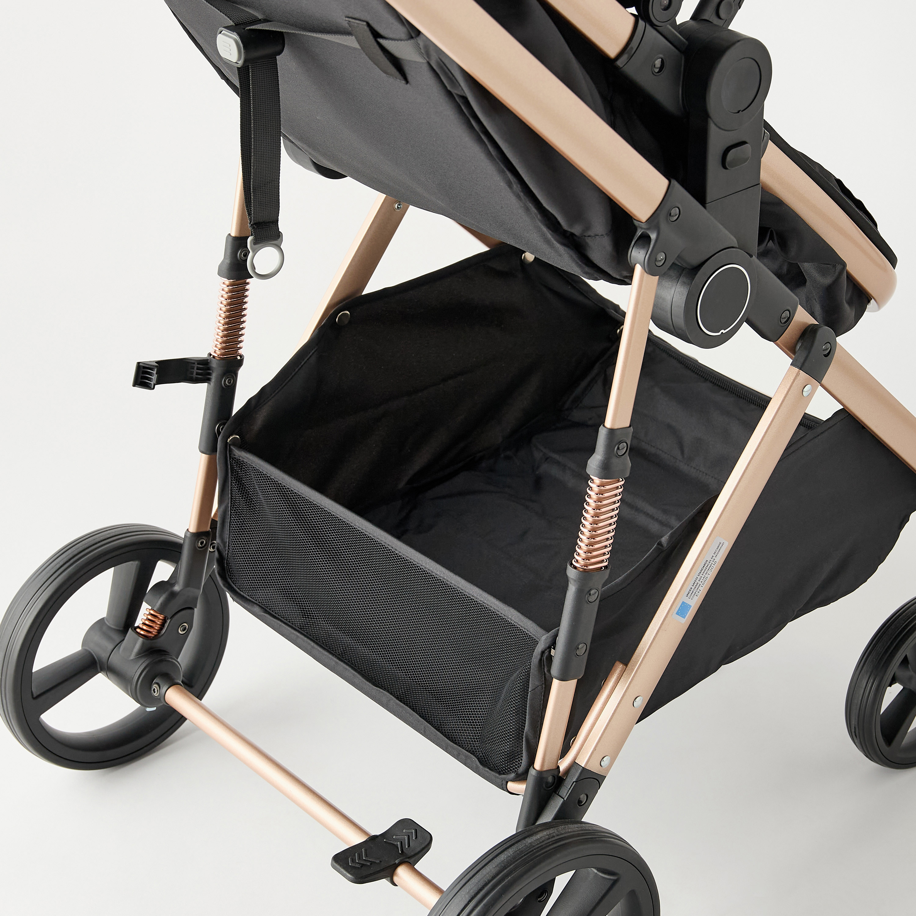 عربة أطفال راي بنظام طي بزر ضغط وإطار معدني وقفل للعجلات من جيجلز-baby-gear-strollersandprams-strollers-image-14