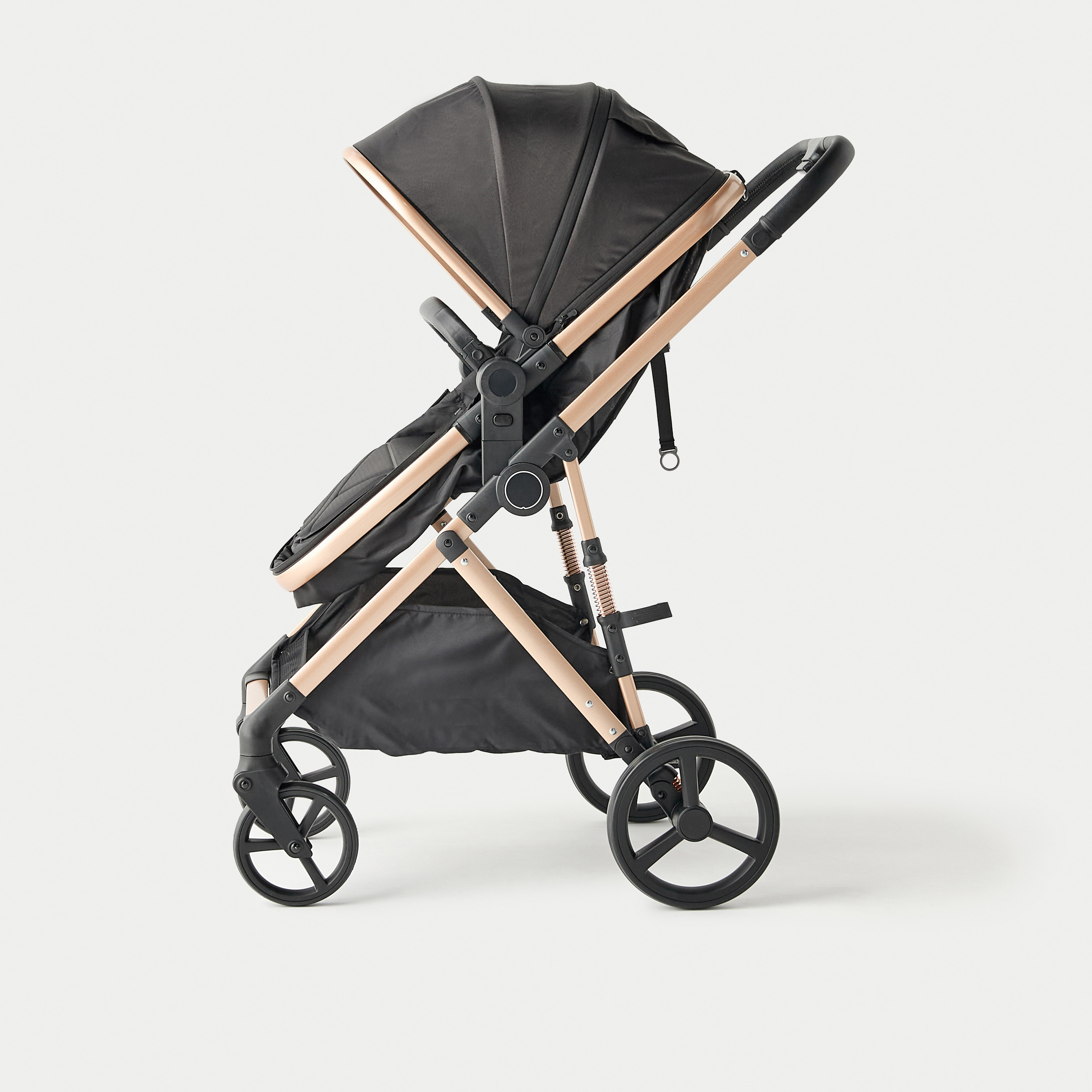 عربة أطفال راي بنظام طي بزر ضغط وإطار معدني وقفل للعجلات من جيجلز-baby-gear-strollersandprams-strollers-image-6