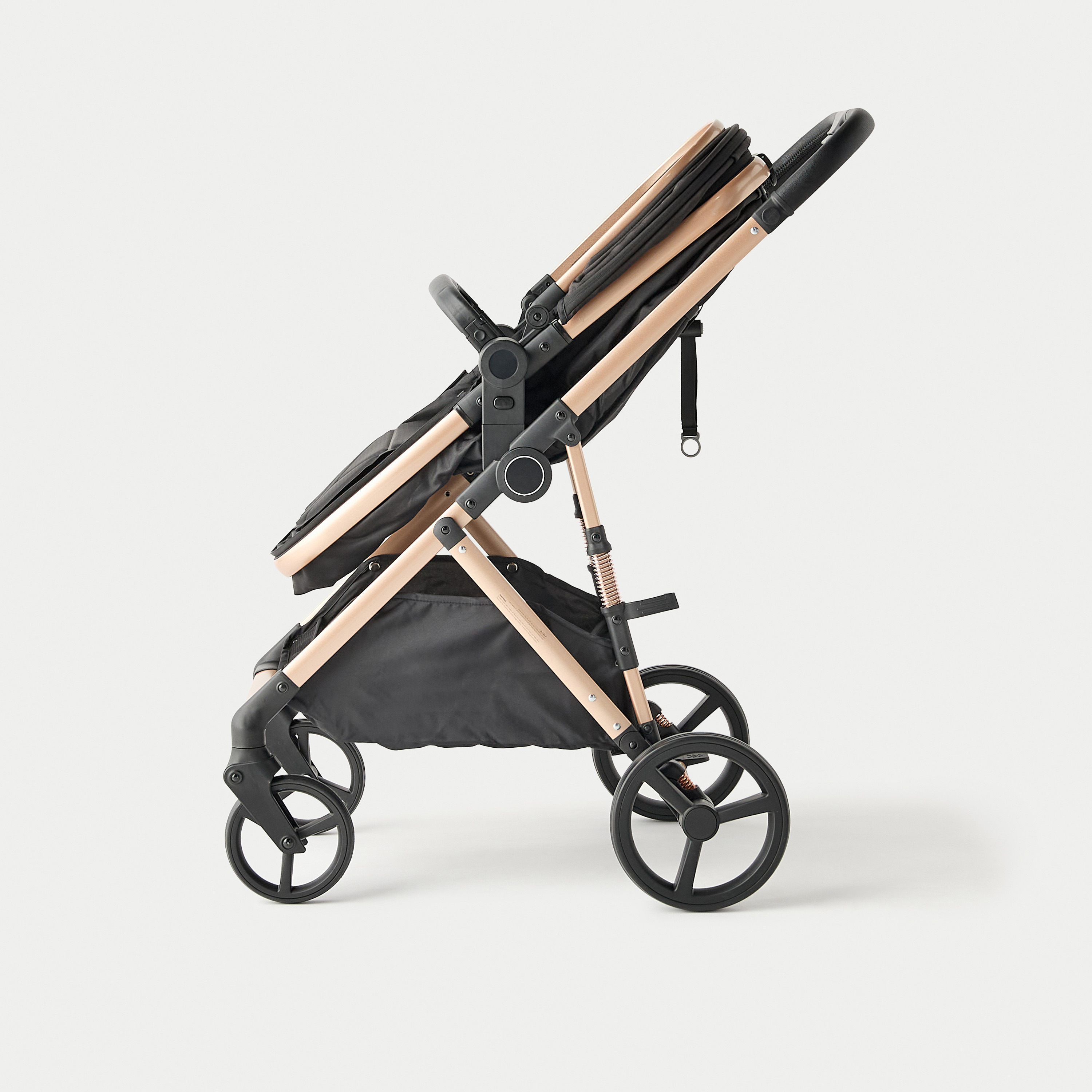 عربة أطفال راي بنظام طي بزر ضغط وإطار معدني وقفل للعجلات من جيجلز-baby-gear-strollersandprams-strollers-image-7