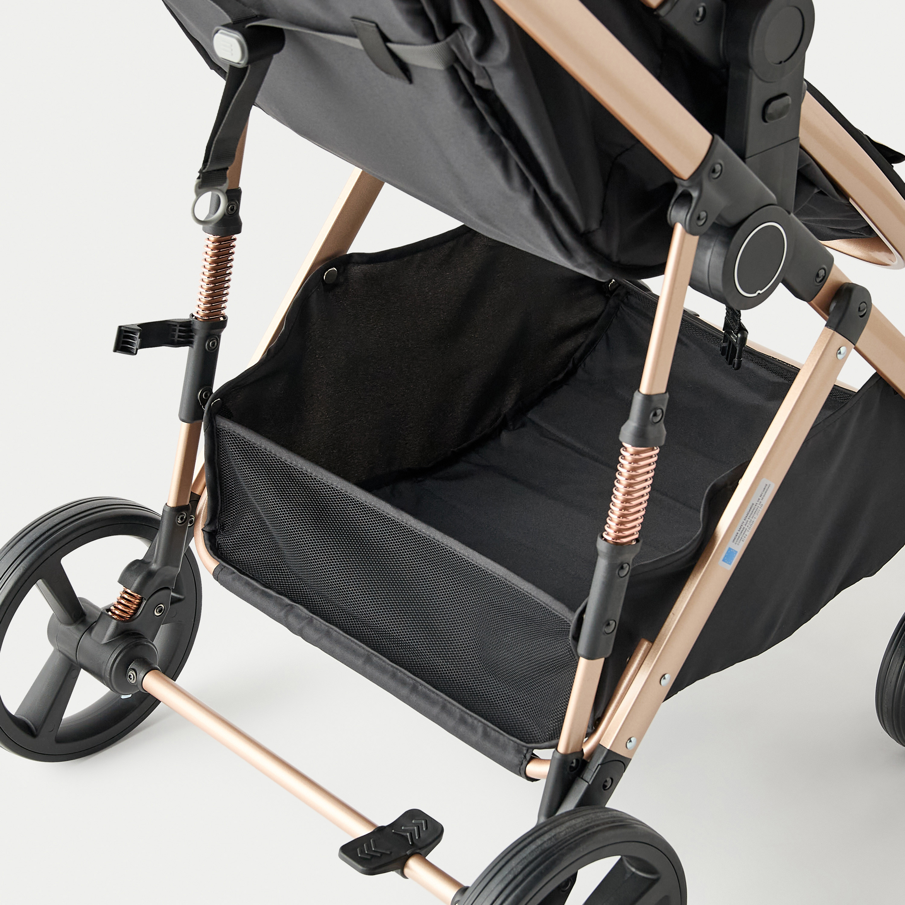 عربة أطفال راي بنظام طي بزر ضغط وإطار معدني وقفل للعجلات من جيجلز-baby-gear-strollersandprams-strollers-image-15