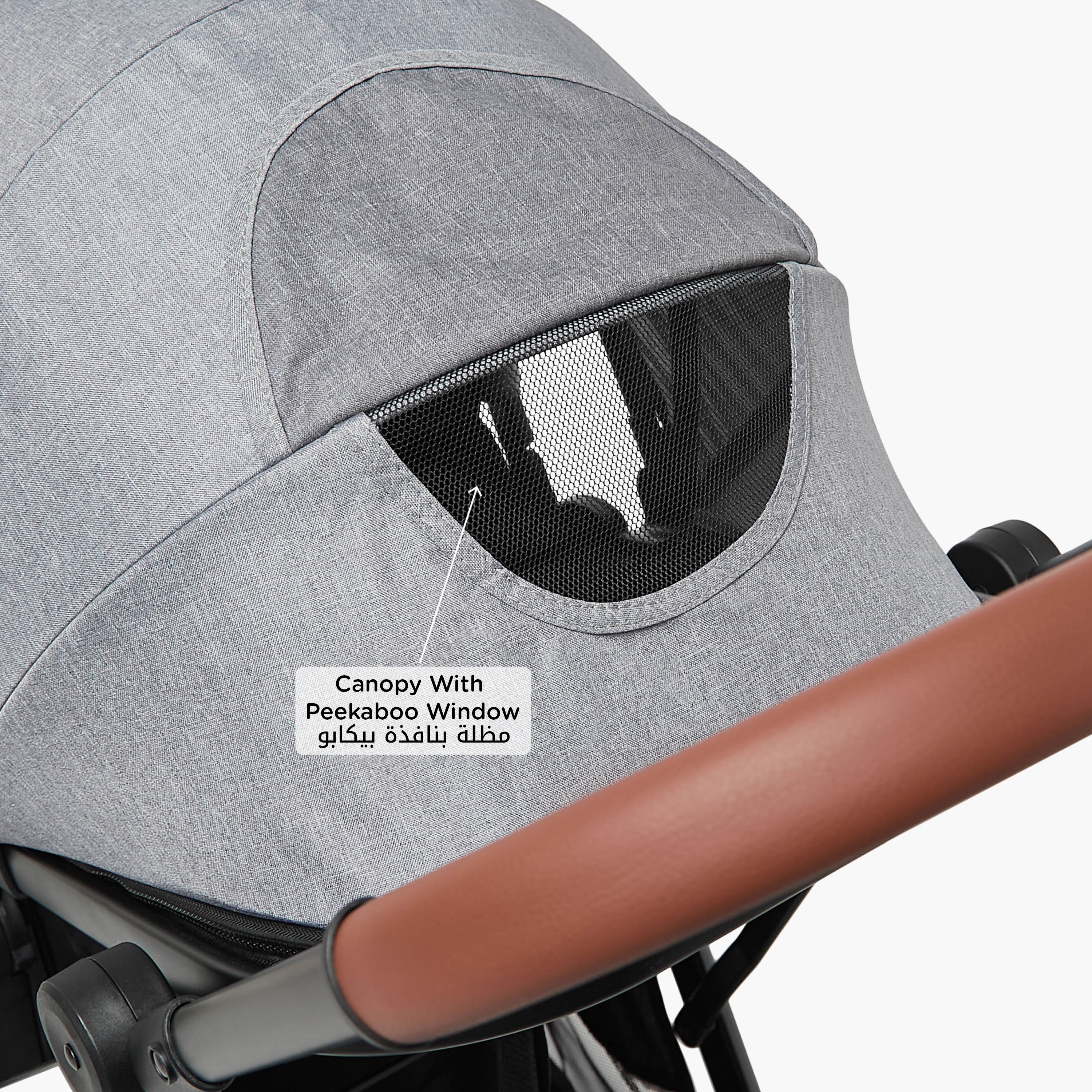 عربة أطفال ماك كاملة الحجم بنظام طي بضغطة زر وإطار ألومنيوم وقفل للعجلات من جيجلز-baby-gear-strollersandprams-strollers-image-4