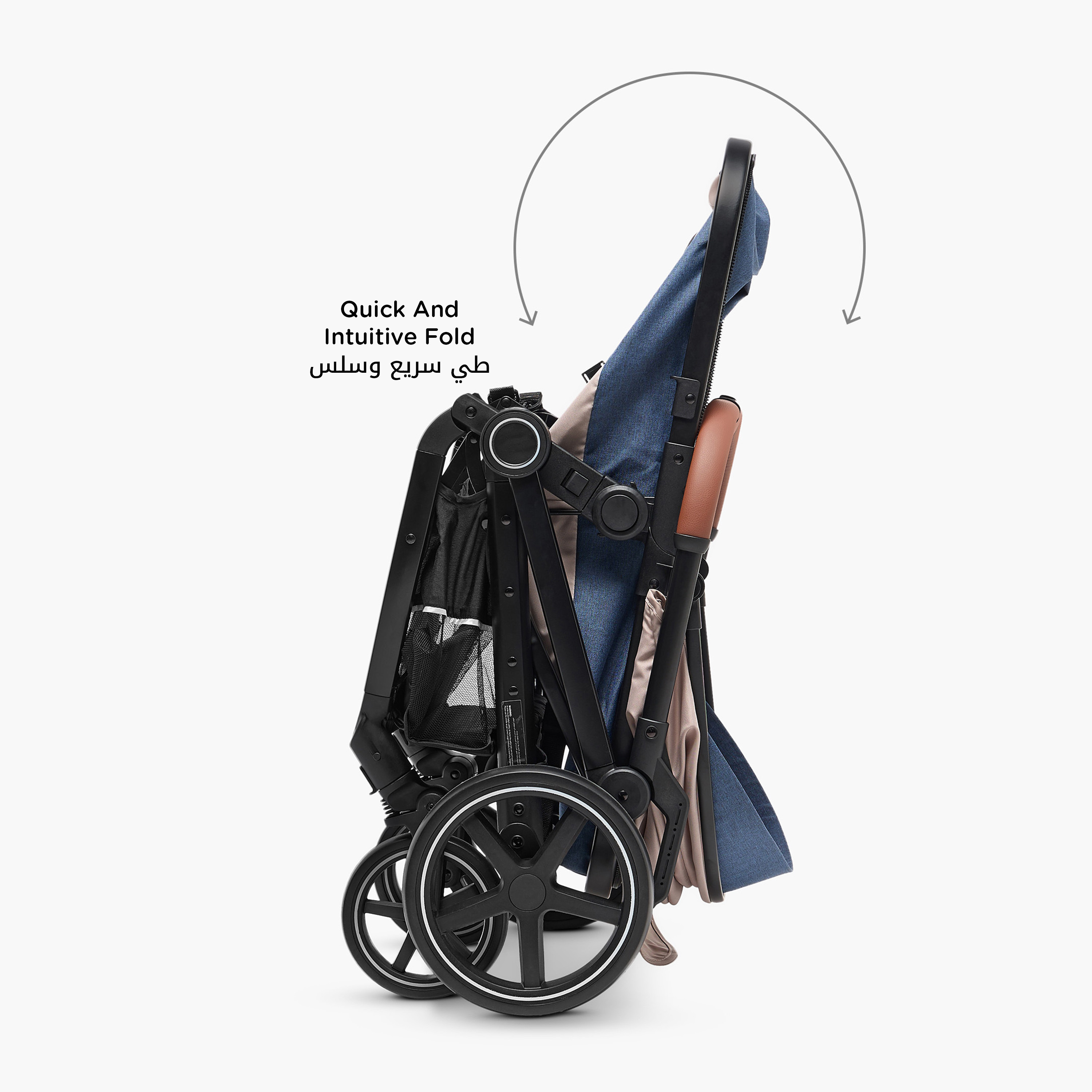Giggles Mac Full Size Stroller with Push Button Folding System, Aluminium Frame and Wheel Lock-baby-gear-strollersandprams-strollers-image-5