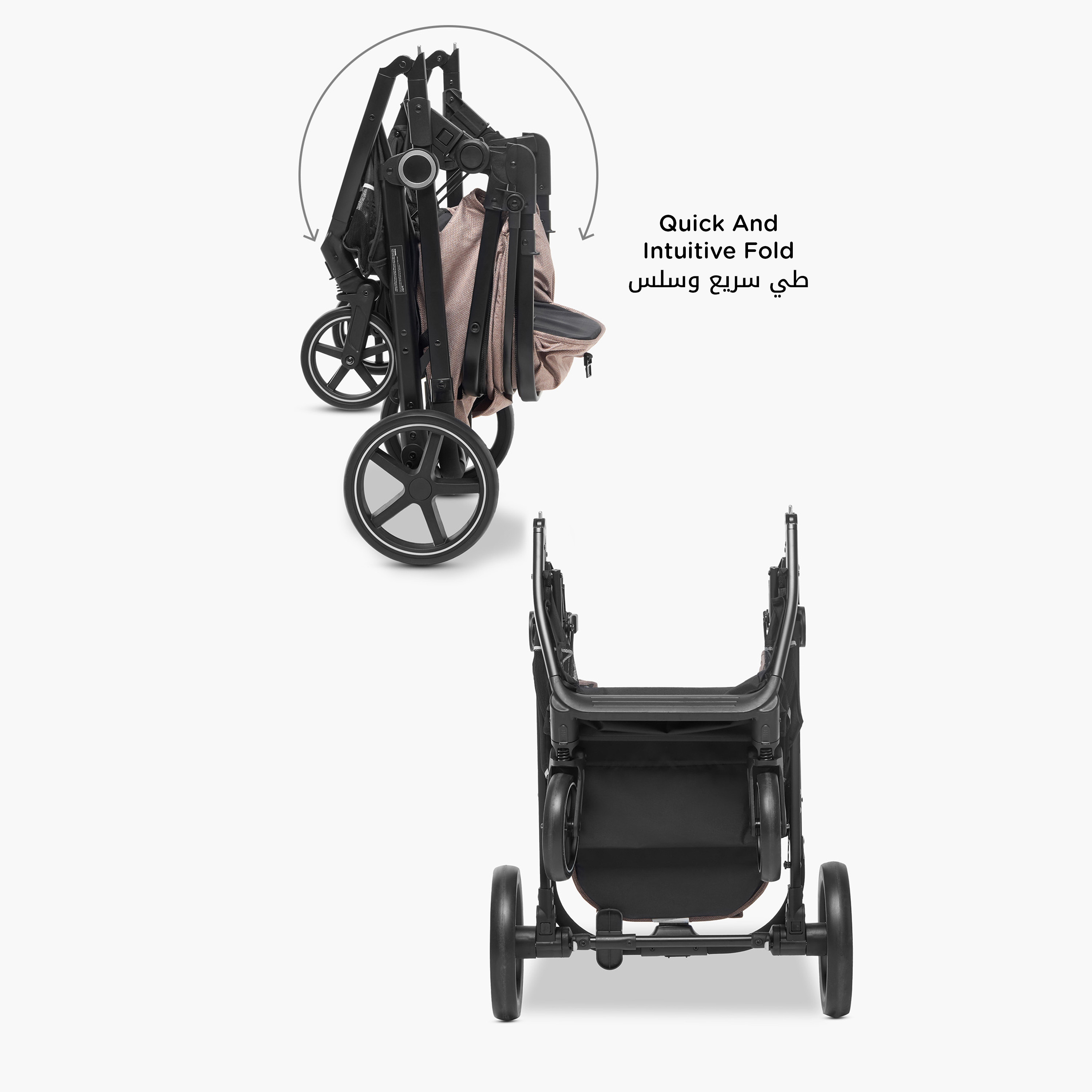 Giggles Harley Stroller with Push Button Folding System, Aluminium Frame and Wheel Lock-baby-gear-strollersandprams-strollers-image-5