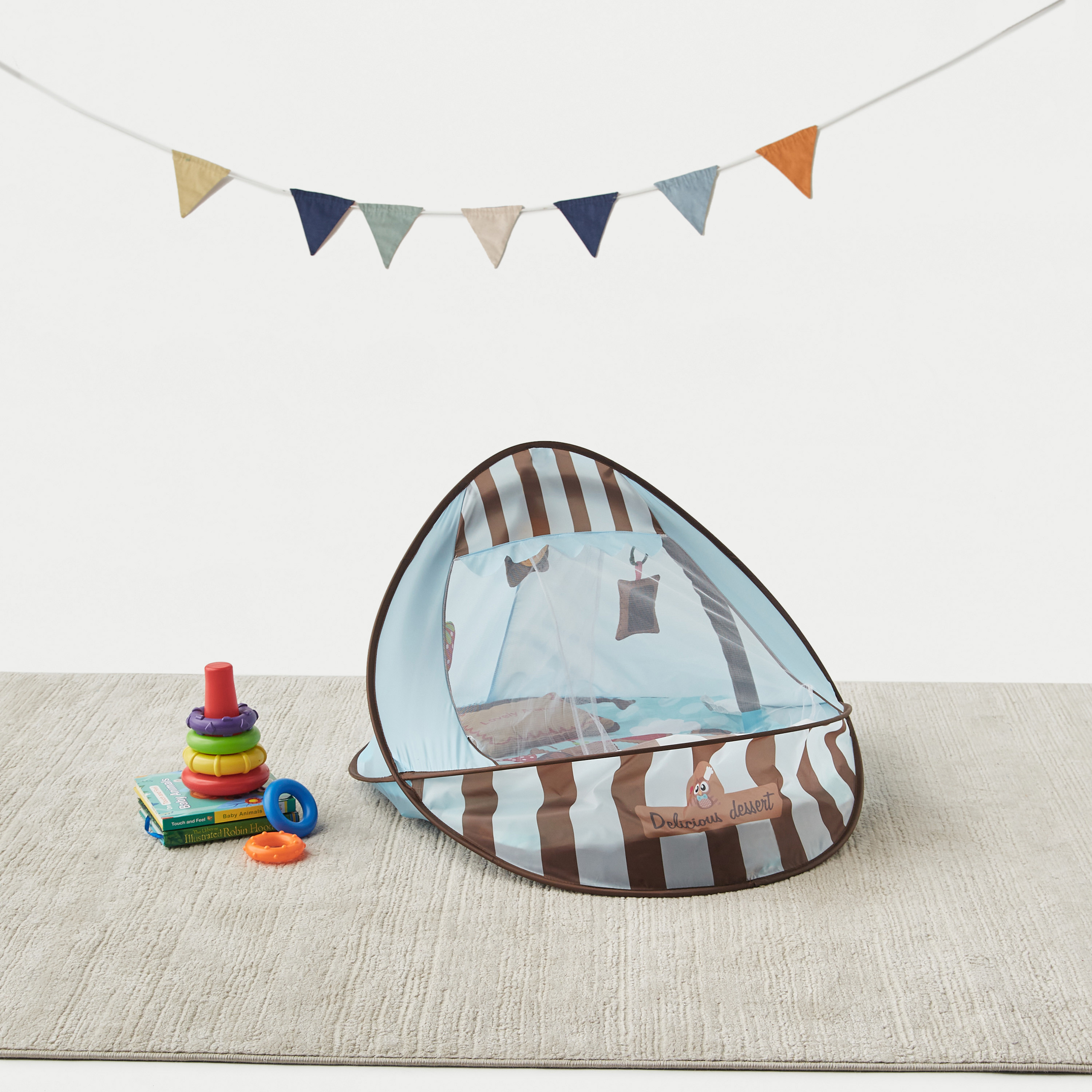 Juniors Owl Print Portable Baby Bed-baby-nursery-furniture-cribsandbeds-beds-image-1