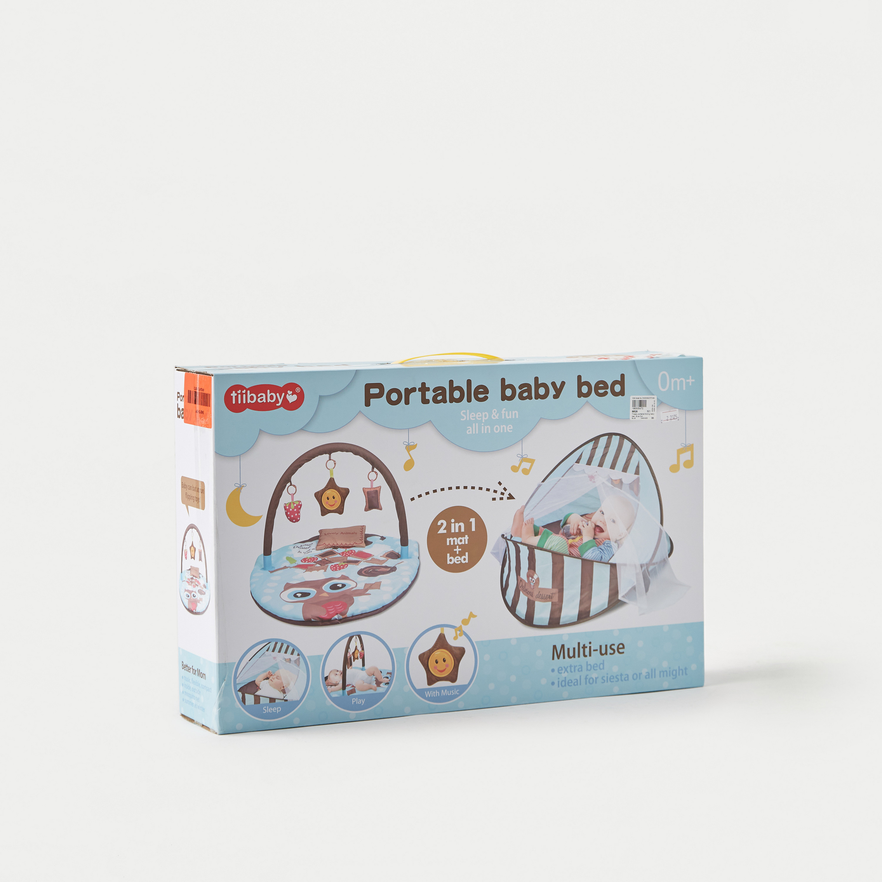 Juniors Owl Print Portable Baby Bed-baby-nursery-furniture-cribsandbeds-beds-image-8