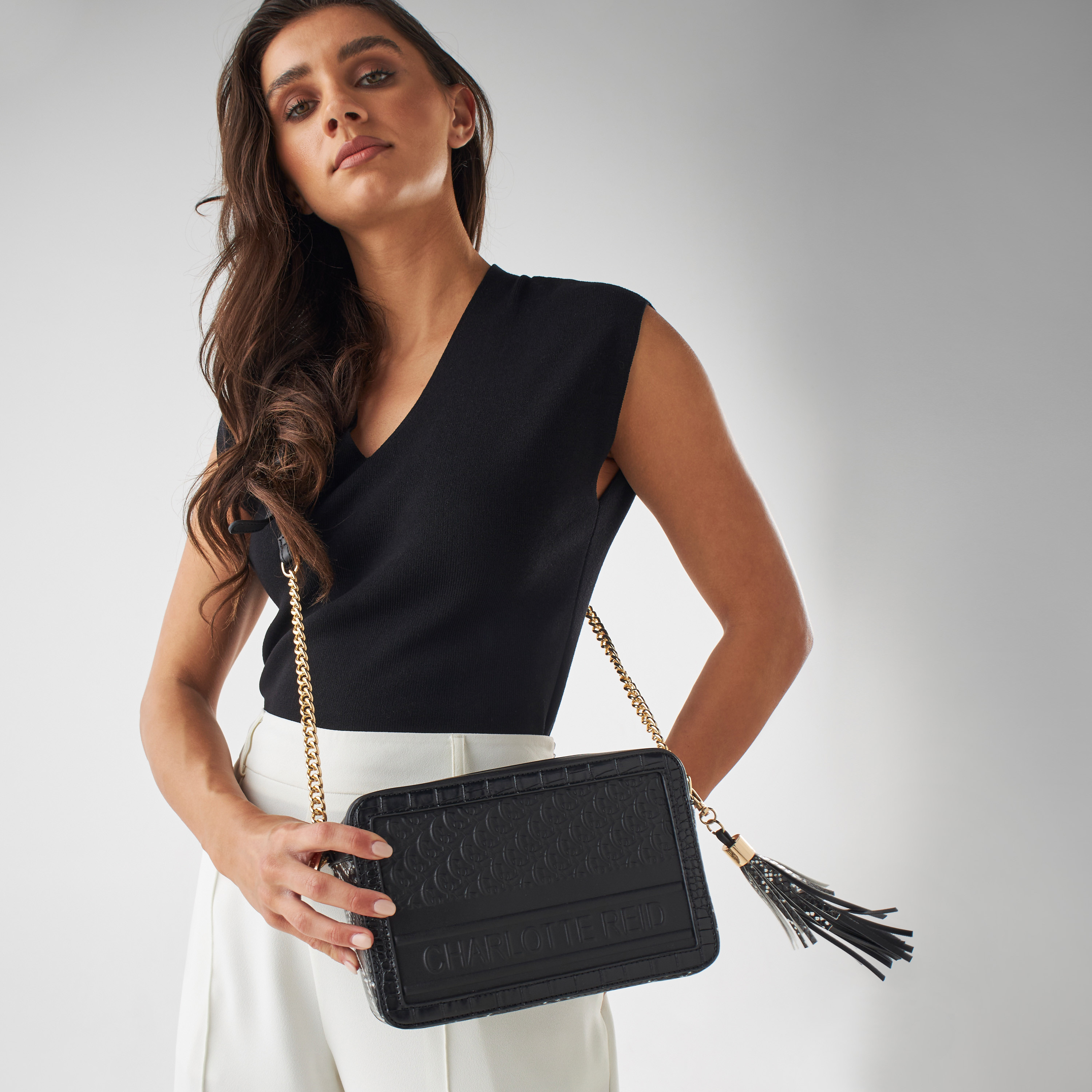 شنطة كروس بودي بارزة الملمس بحزام قابل للتعديل وسحاب إغلاق من شارلوت ريد-women-bagsandwallets-handbags-image-2
