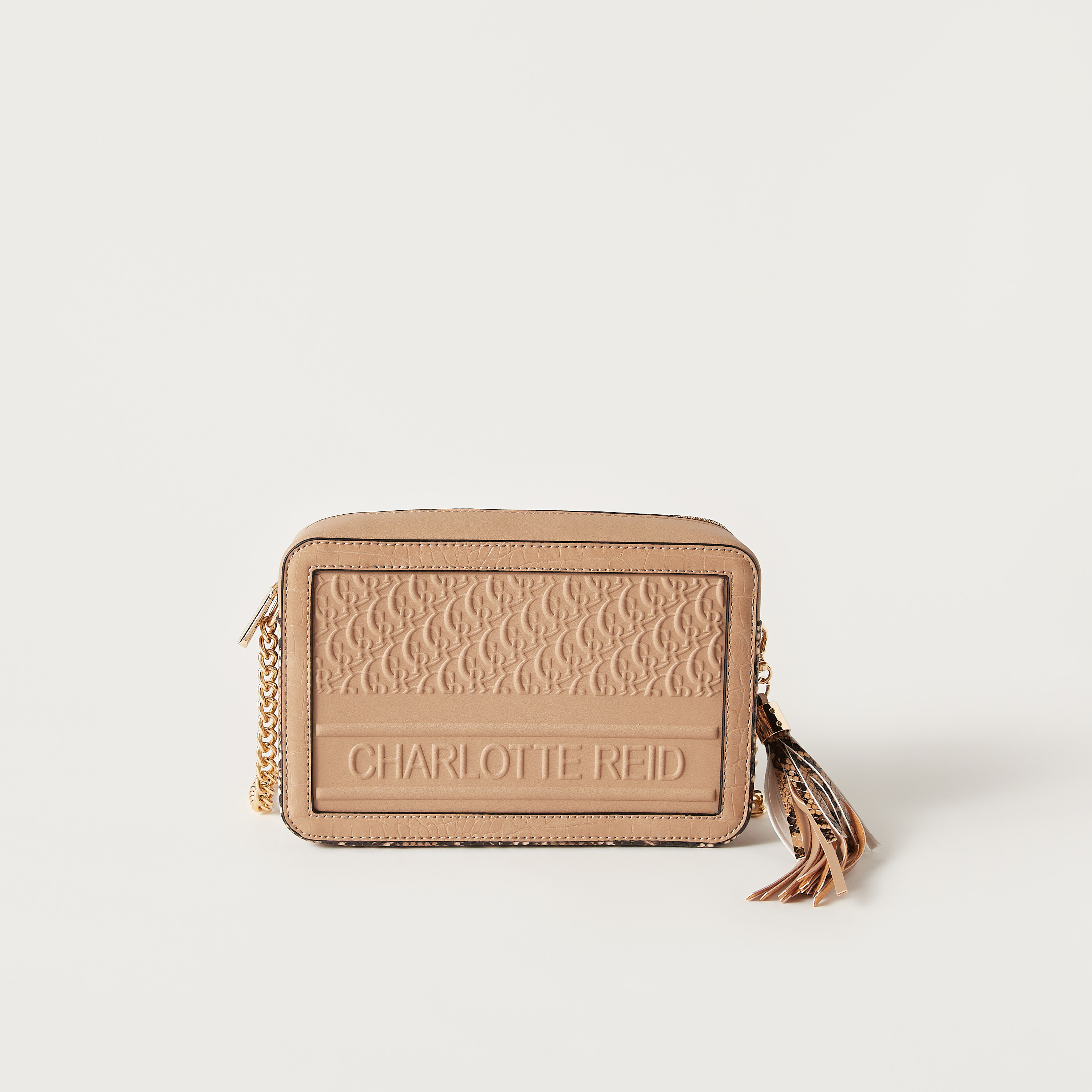 Charlotte Reid Textured Crossbody Bag with Adjustable Strap and Zip Closure-women-bagsandwallets-handbags-image-1