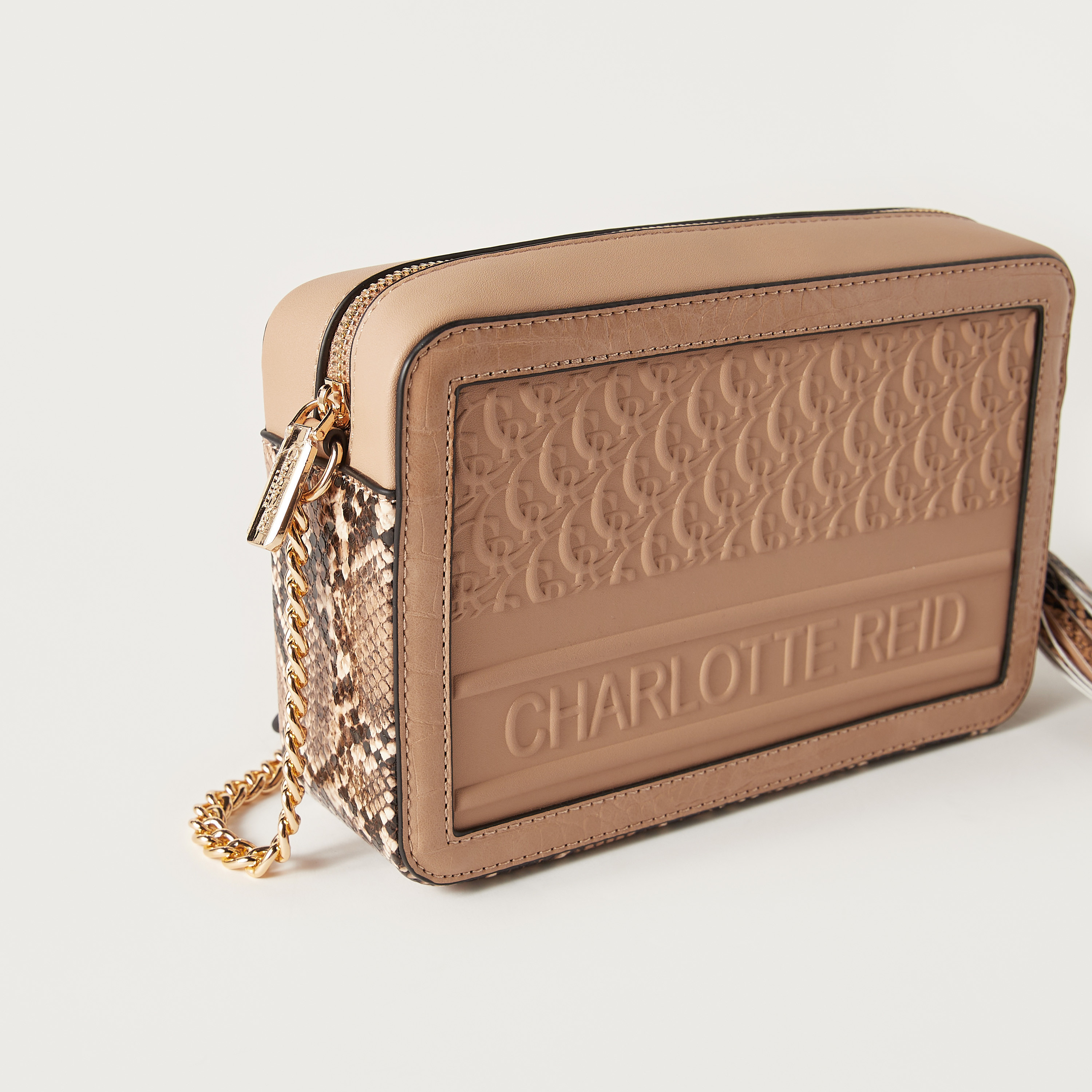 Charlotte Reid Textured Crossbody Bag with Adjustable Strap and Zip Closure-women-bagsandwallets-handbags-image-3