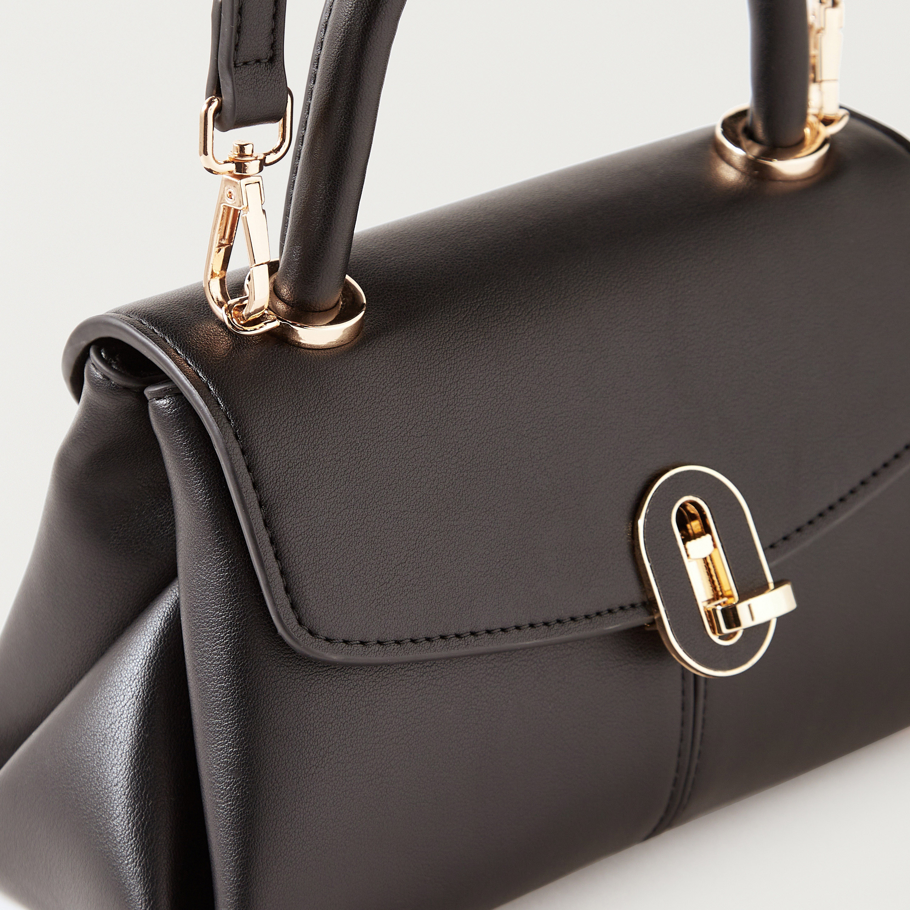 Sasha Solid Crossbody Bag with Detachable Strap and Twist Lock Closure-women-bagsandwallets-handbags-image-3