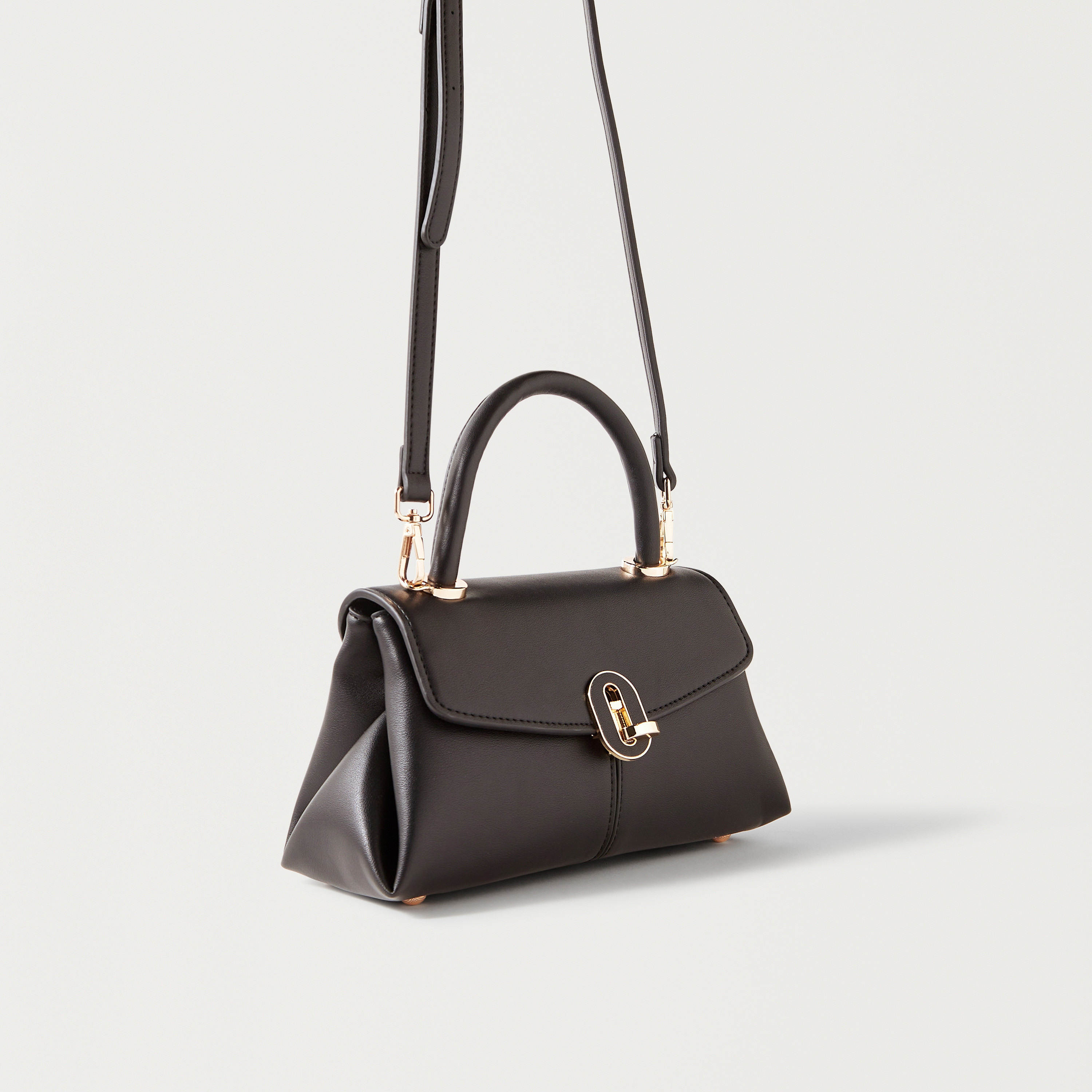Sasha Solid Crossbody Bag with Detachable Strap and Twist Lock Closure-women-bagsandwallets-handbags-image-4