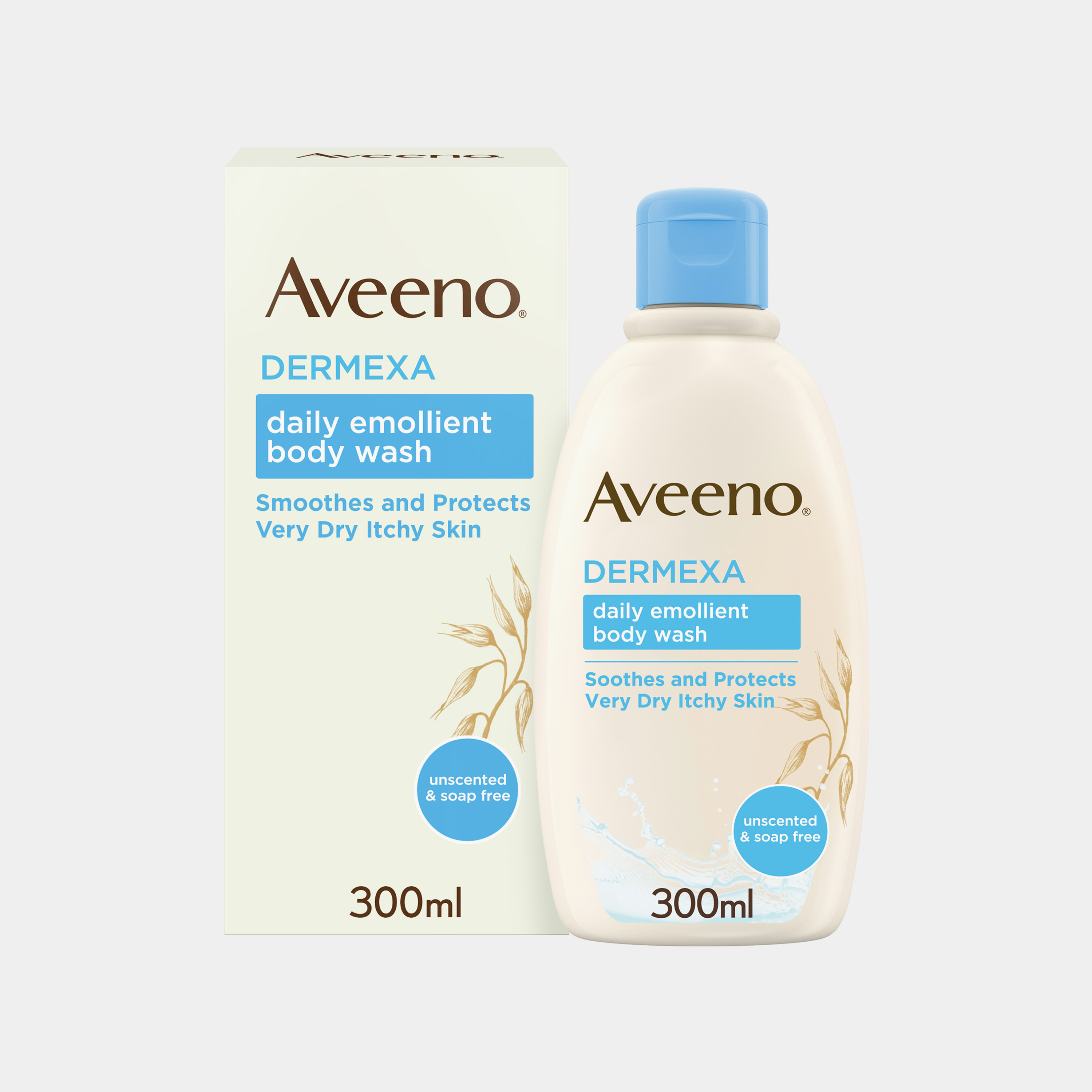 Aveeno Dermexa Emollient Body Wash, 300ml-baby-bathandcare-hairbodyskincare-bodywashandsoaps-image-1