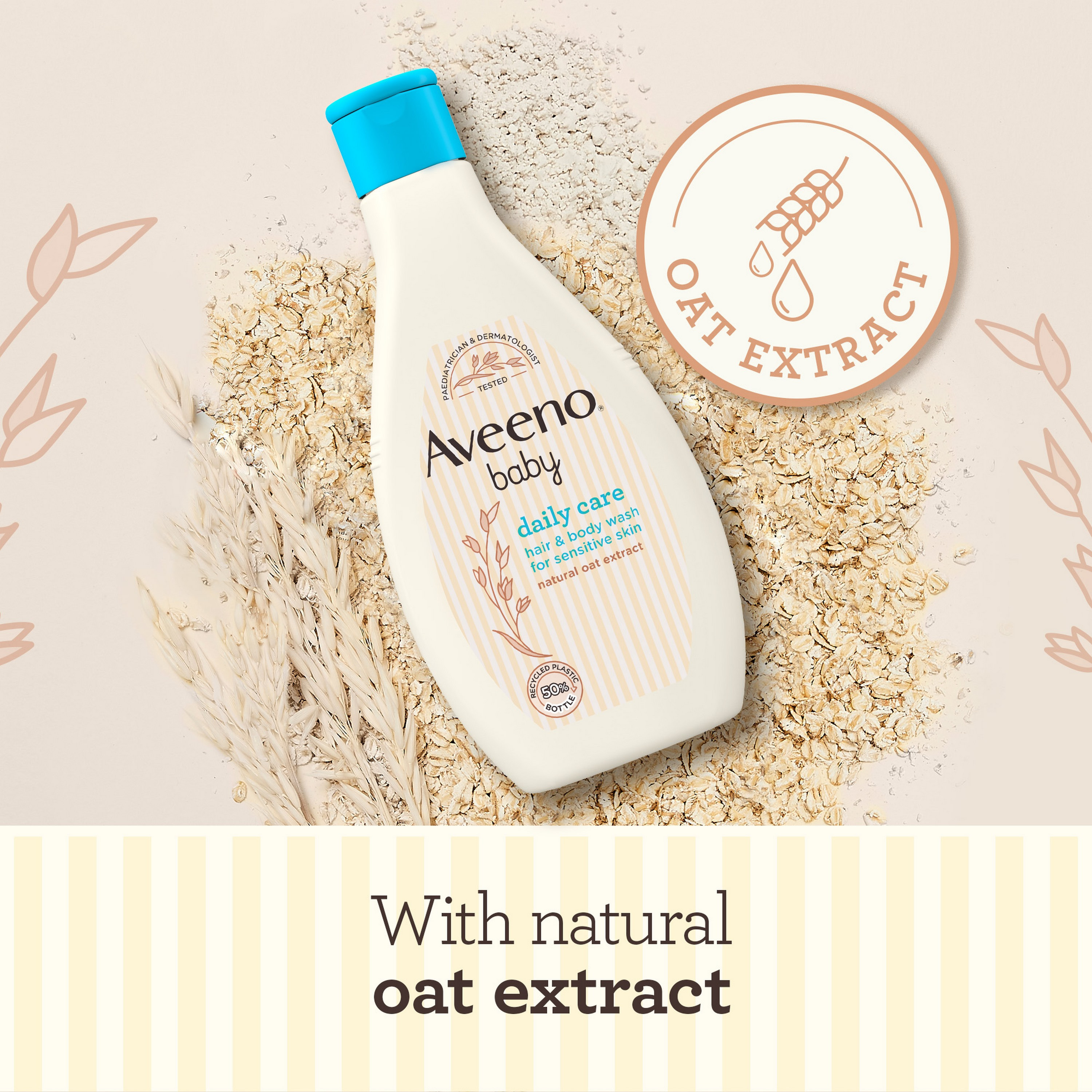 Aveeno Daily Care Hair and Body Wash, 250ml-baby-bathandcare-hairbodyskincare-bodywashandsoaps-image-2