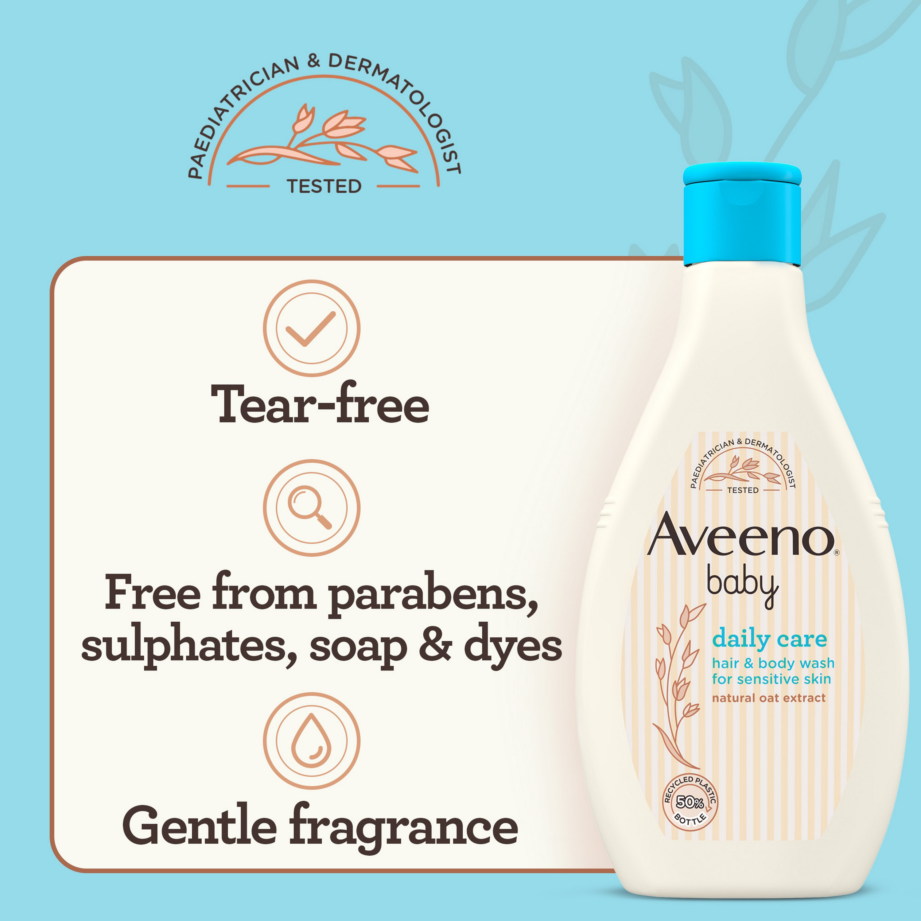 Aveeno Daily Care Hair and Body Wash, 250ml-baby-bathandcare-hairbodyskincare-bodywashandsoaps-image-3