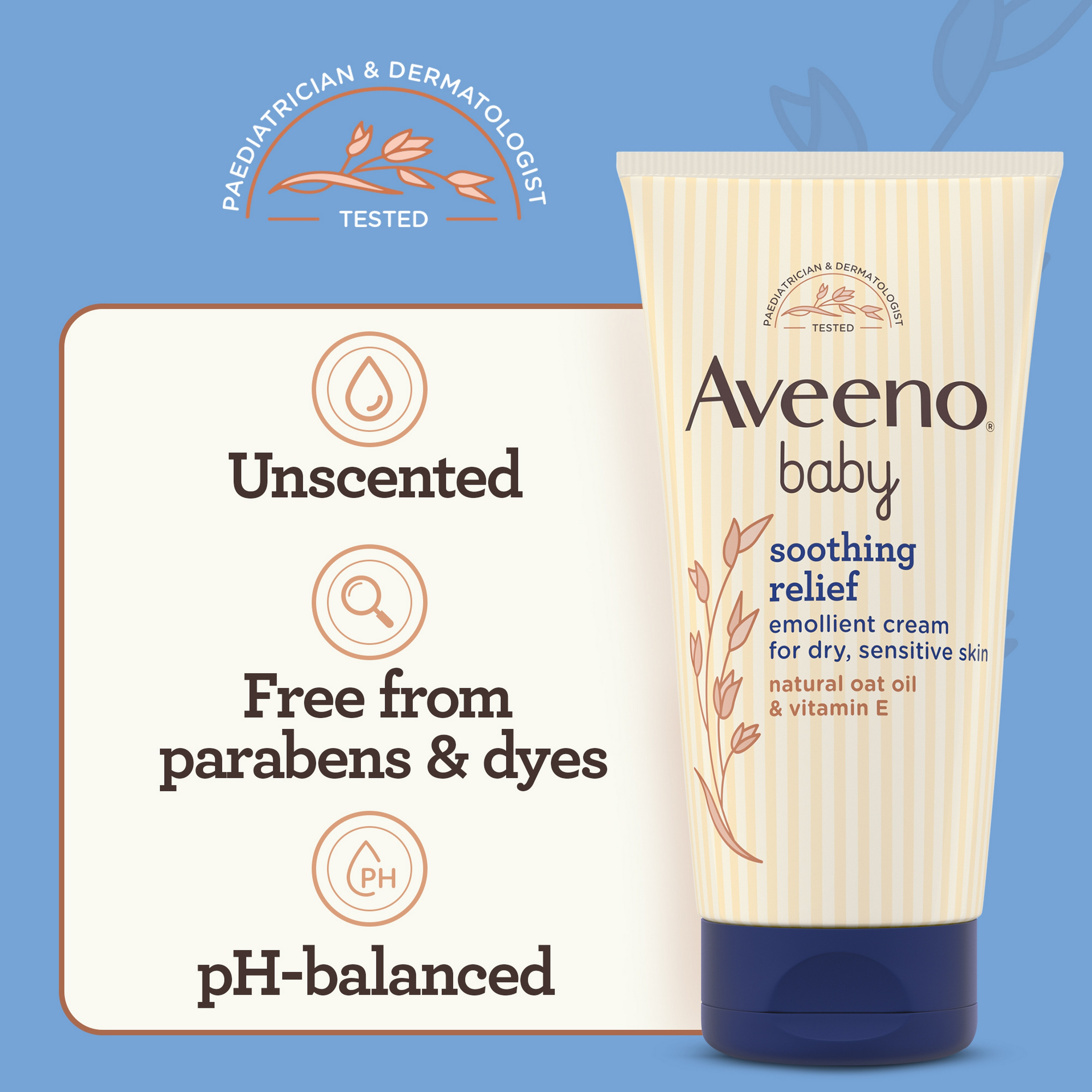 Aveeno Soothing Relief Emollient Cream, 150ml-baby-bathandcare-hairbodyskincare-lotionsandcreams-image-3