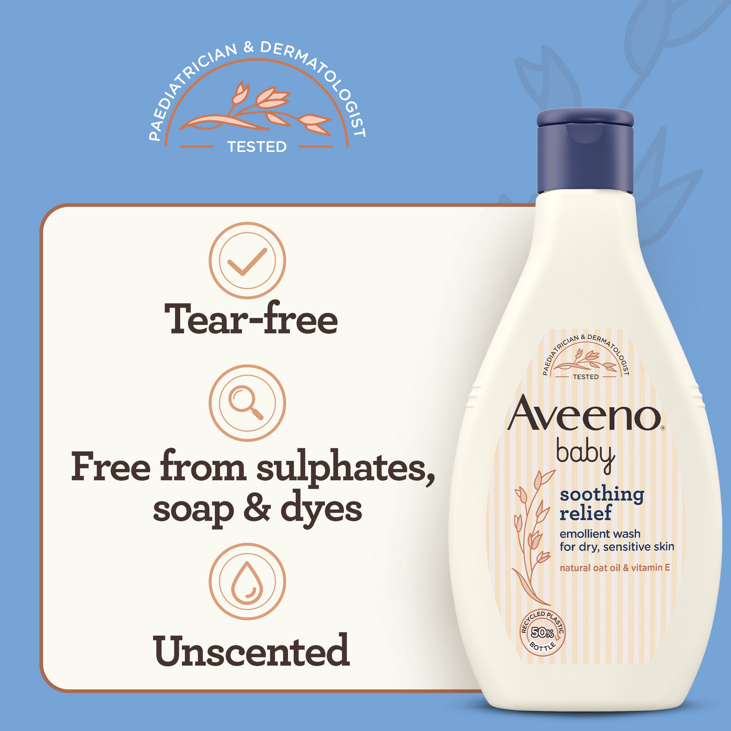 Aveeno Soothing Relief Emollient Wash, 250ml-baby-bathandcare-hairbodyskincare-bodywashandsoaps-image-3