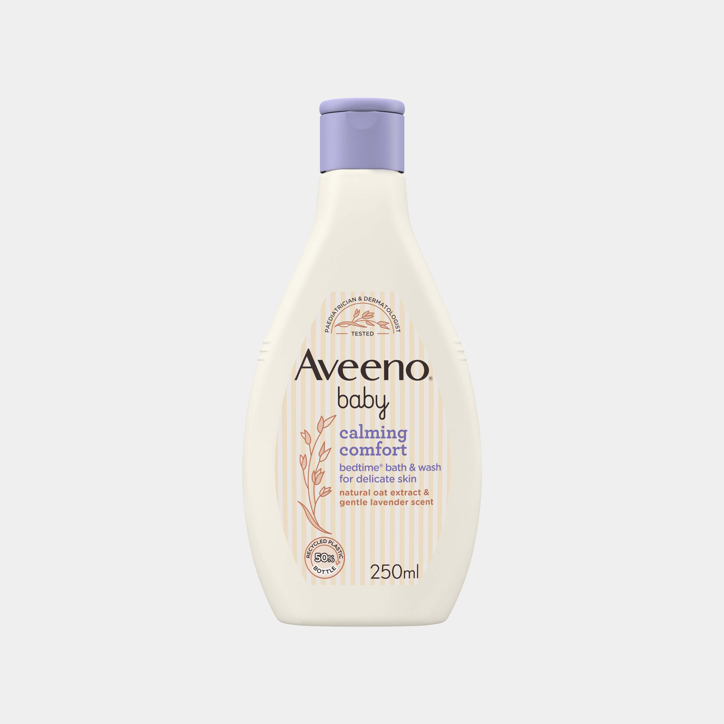 Aveeno Calming Comfort Bedtime Bath & Wash, 250ml-baby-bathandcare-hairbodyskincare-bodywashandsoaps-image-1