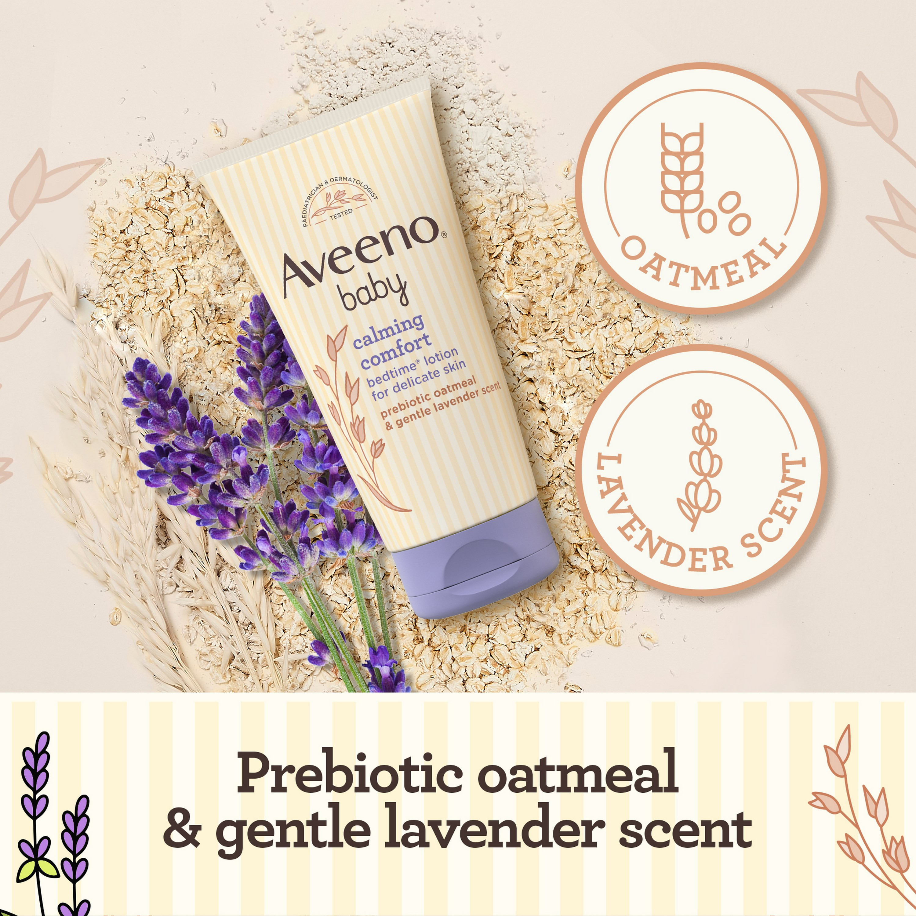 Aveeno Calming Comfort Bedtime Lotion, 150ml-baby-bathandcare-hairbodyskincare-lotionsandcreams-image-2