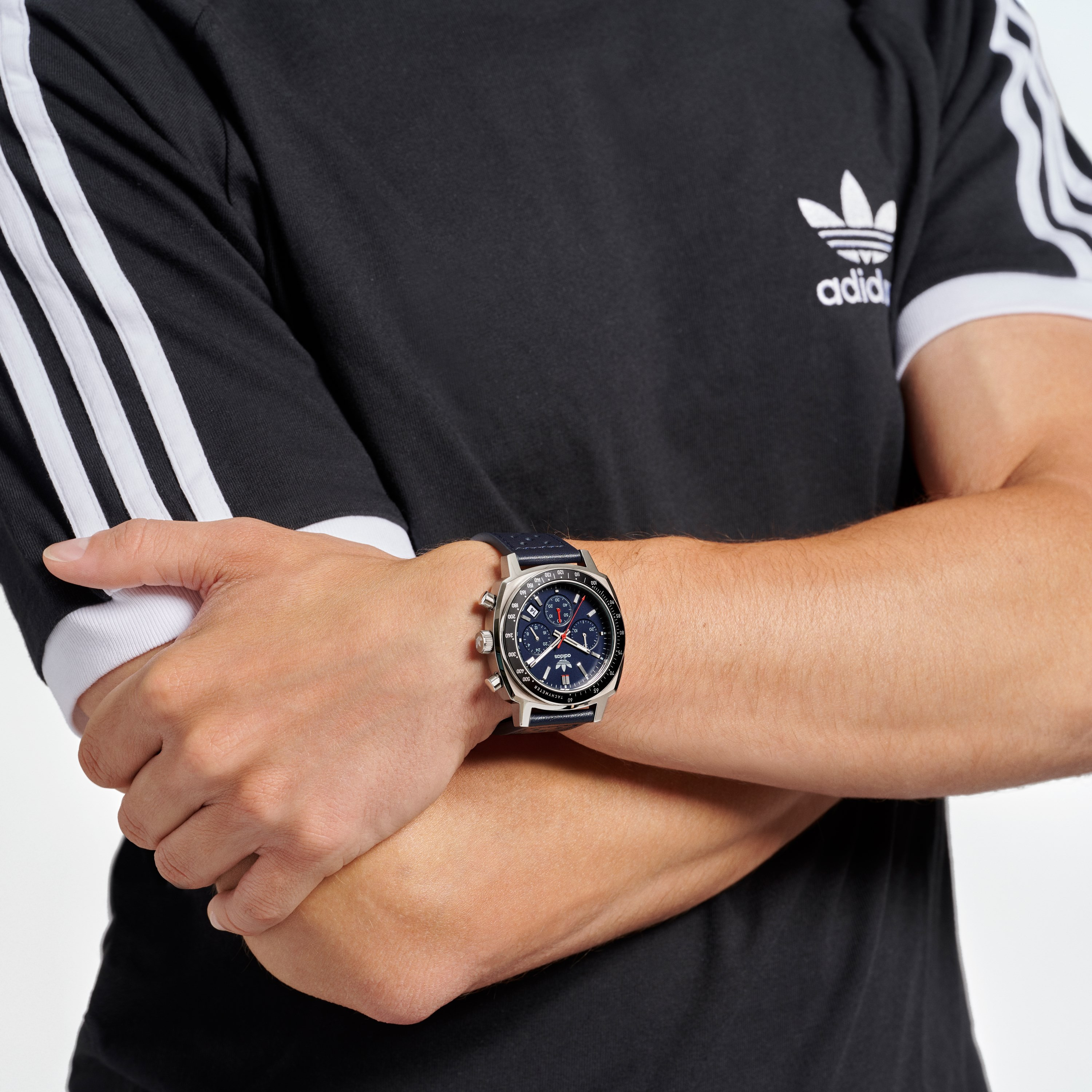 Adidas Unisex Blue Chronograph Leather Strap Watch | AOFH23577-men-watchesandjewellery-watches-image-5