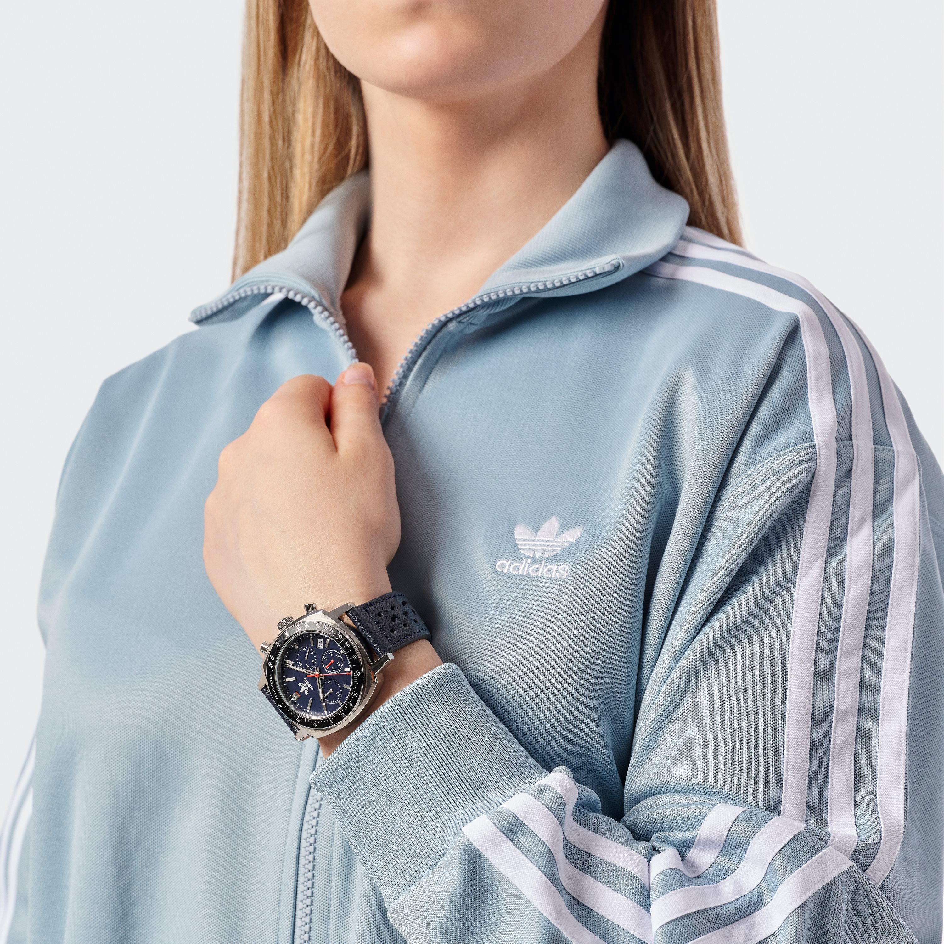 Adidas Unisex Blue Chronograph Leather Strap Watch | AOFH23577-men-watchesandjewellery-watches-image-6