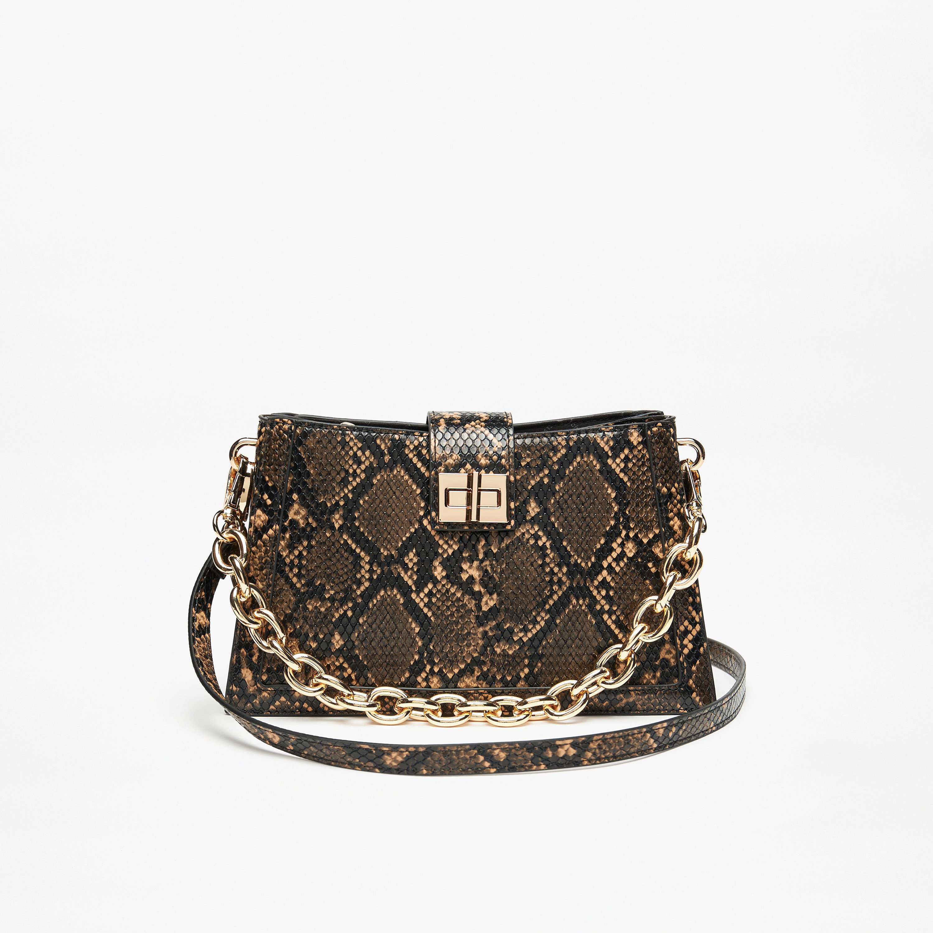 Celeste Animal Print Shoulder Bag with Twist Lock Closure-women-bagsandwallets-handbags-image-1