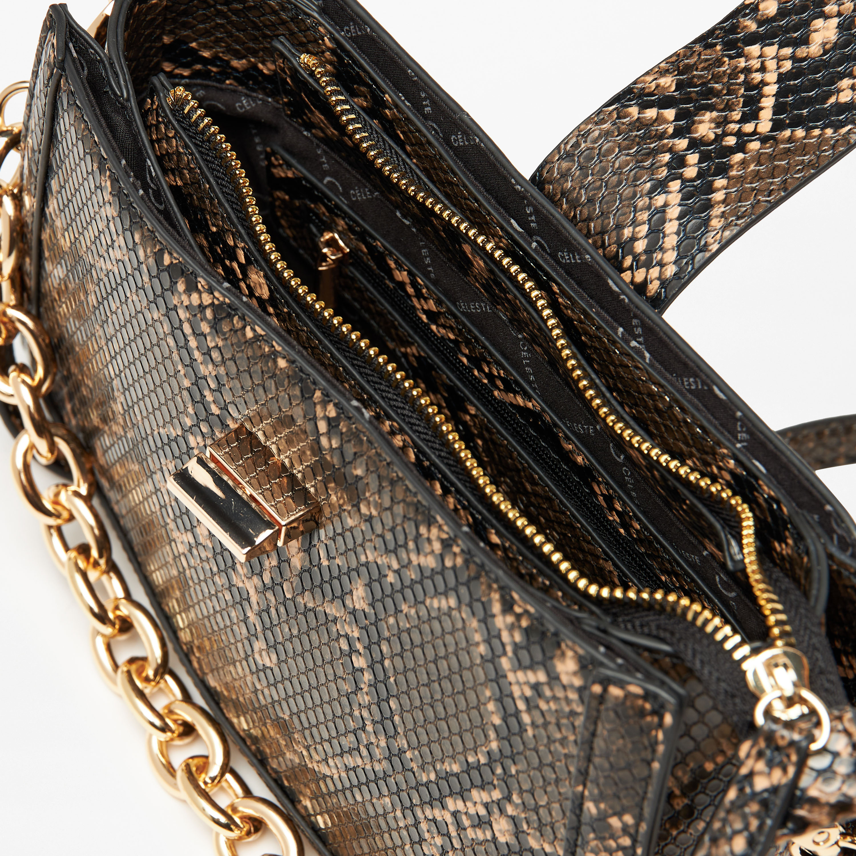 Celeste Animal Print Shoulder Bag with Twist Lock Closure-women-bagsandwallets-handbags-image-4