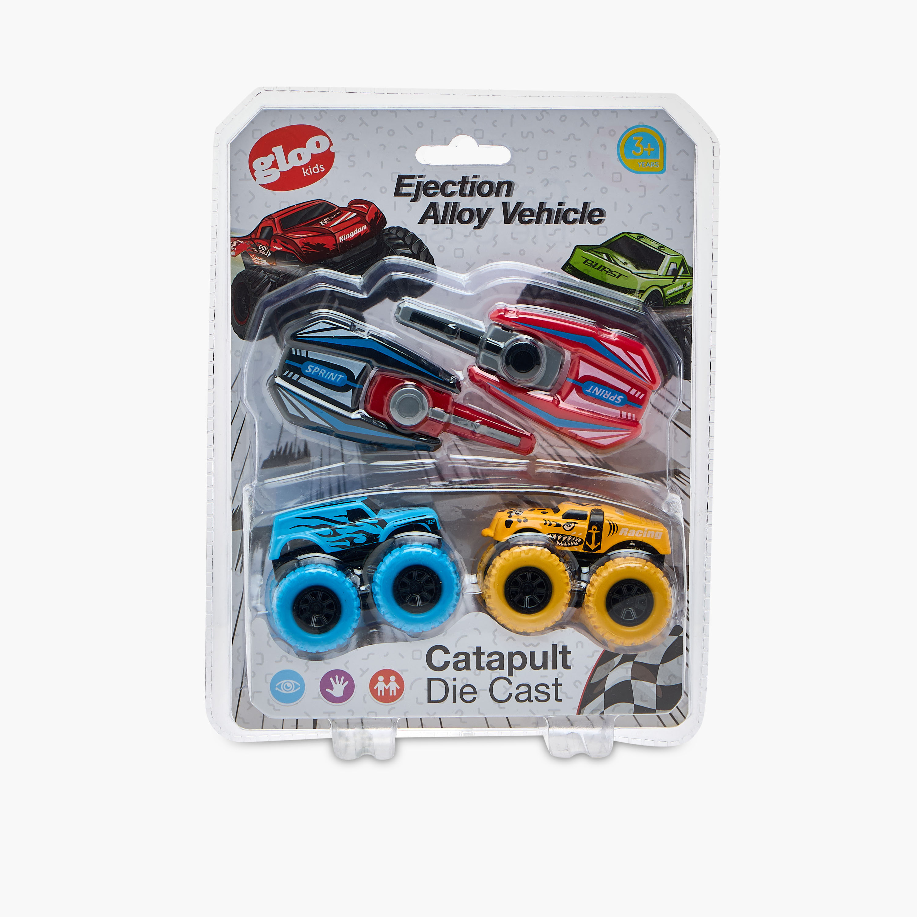 مجموعة لعب سيارة منجنيق مصبوبة كاتابولت من جلو-toys-playvehicles-cars-image-1