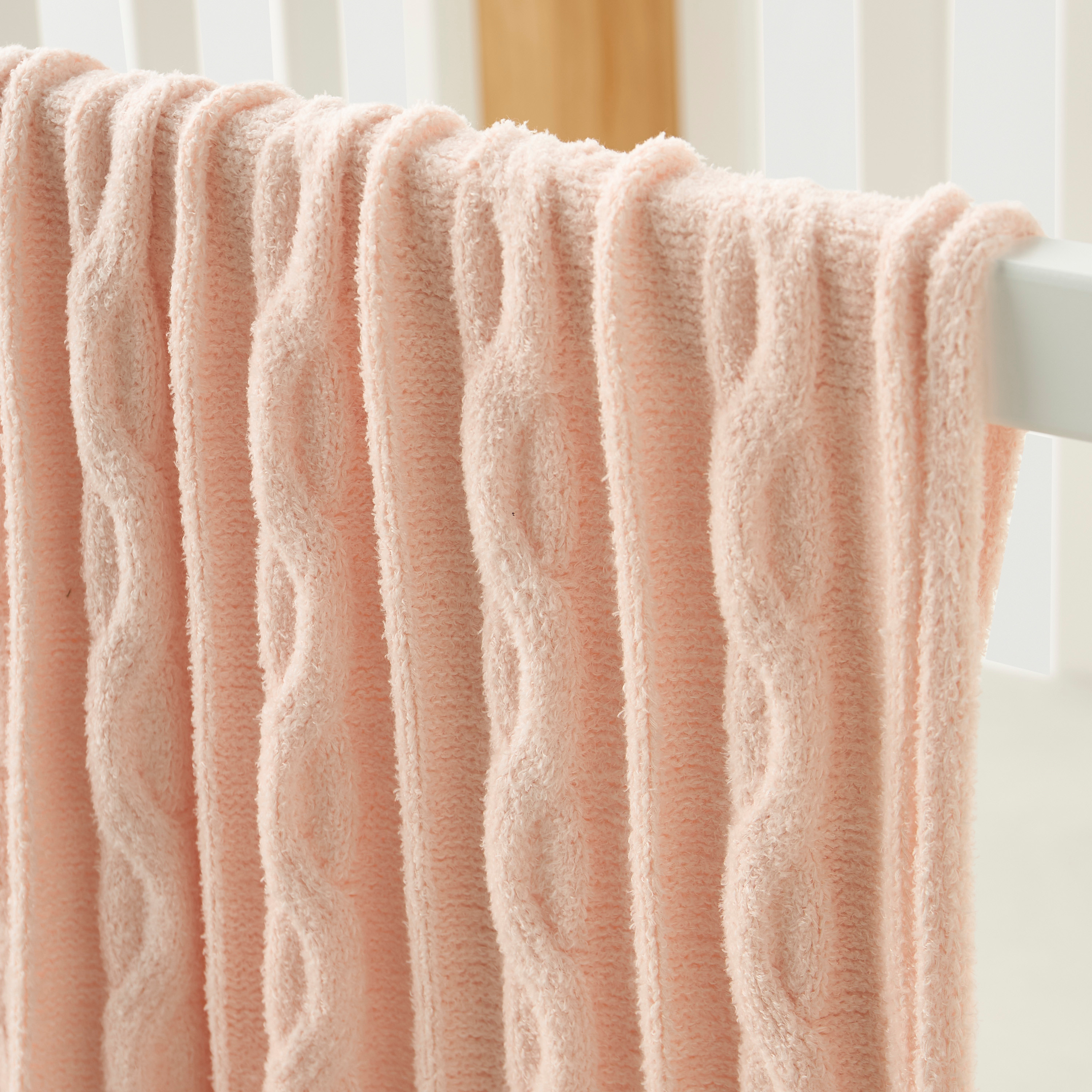 Giggles Cable Knitted Throw - 80x100 cm-baby-nursery-blanketsandswaddles-blanketsandquilts-image-3