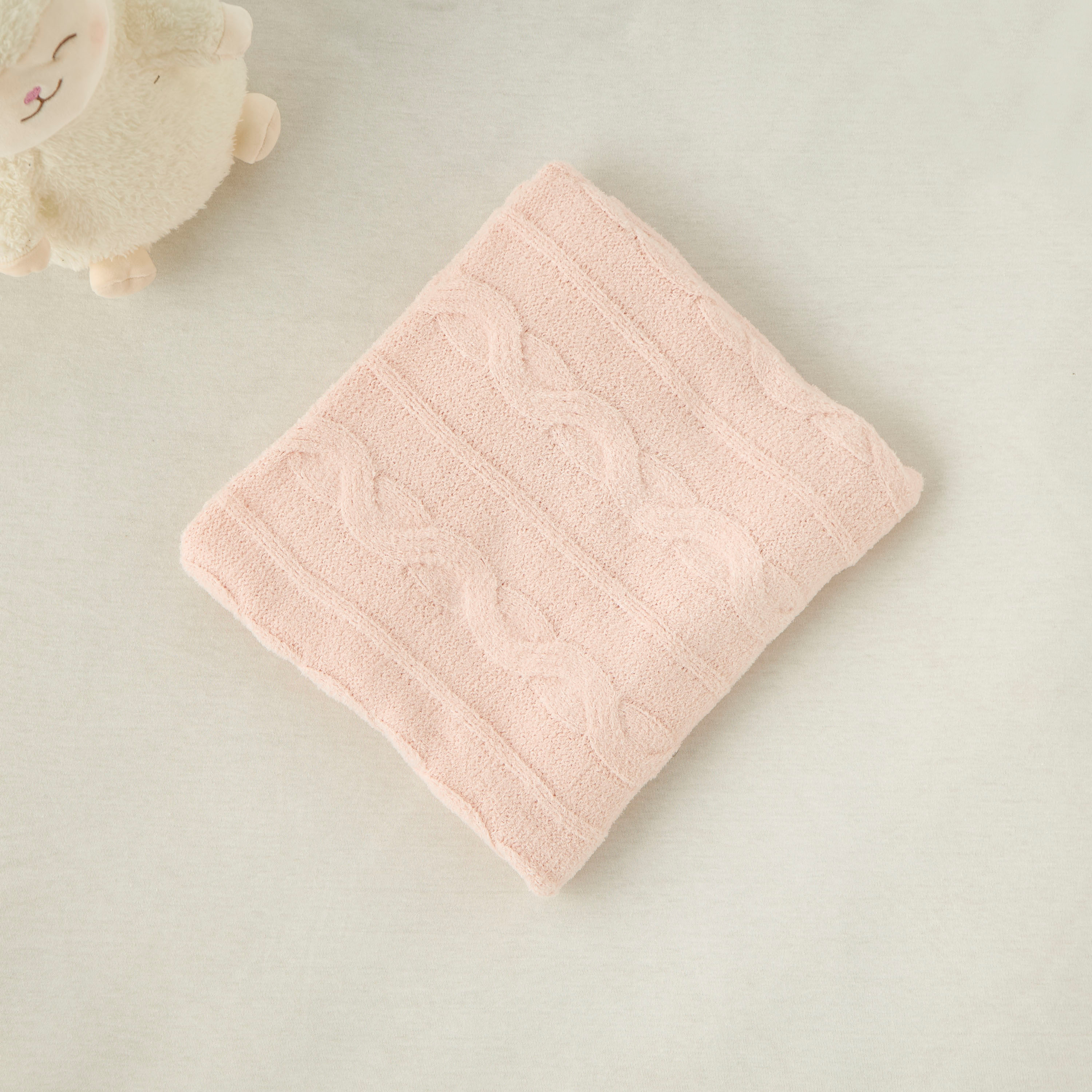 Giggles Cable Knitted Throw - 80x100 cm-baby-nursery-blanketsandswaddles-blanketsandquilts-image-4