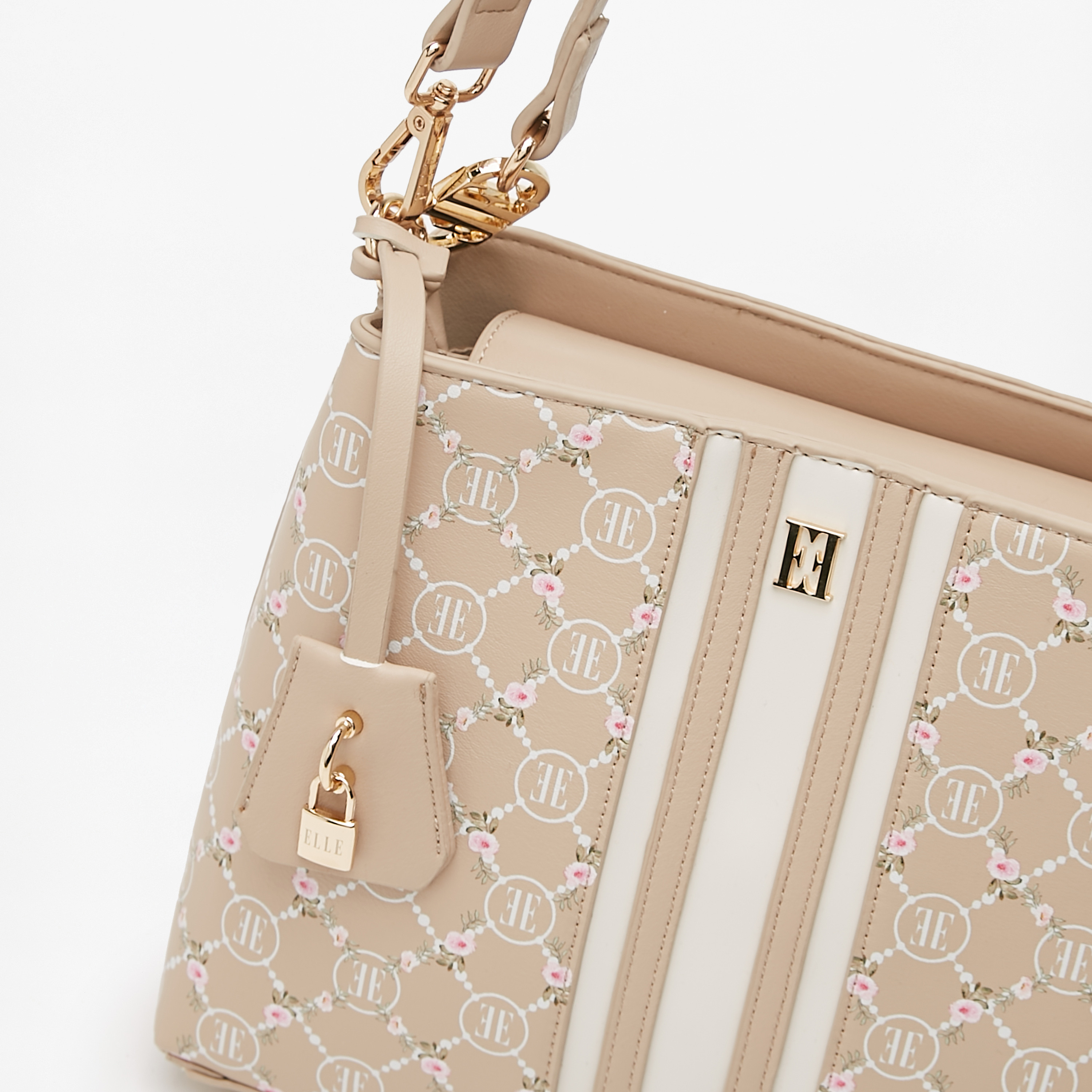 شنطة كتف بمقبض علوي وسحاب إغلاق بطبعات أزهار من إيل-women-bagsandwallets-handbags-image-3