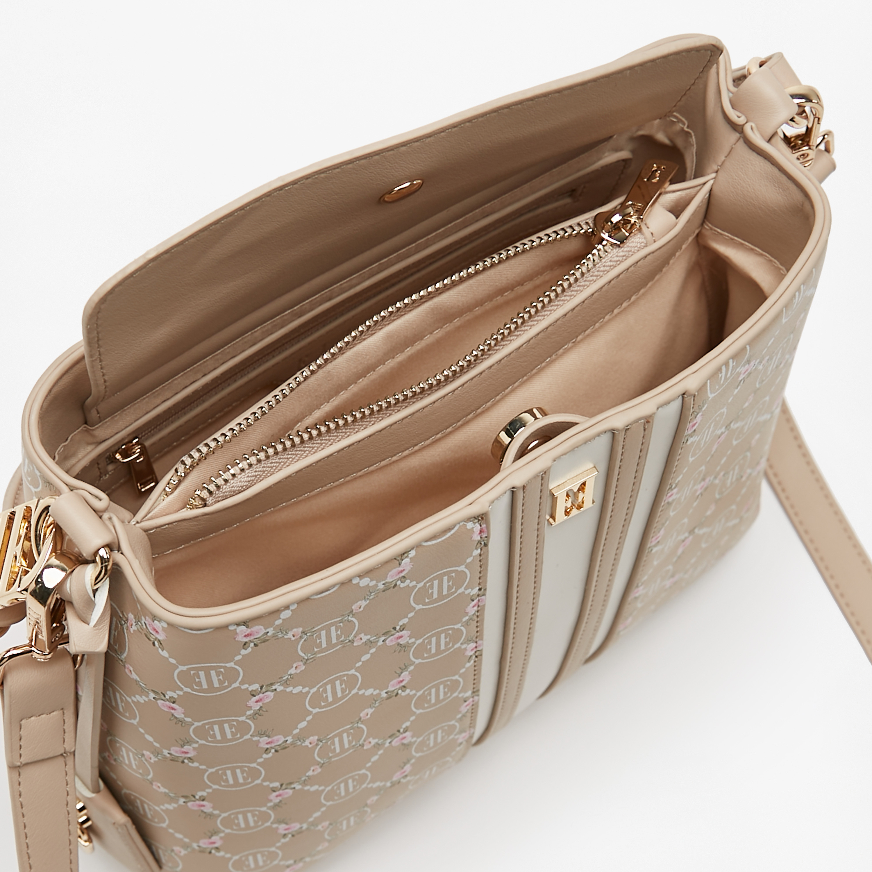 شنطة كتف بمقبض علوي وسحاب إغلاق بطبعات أزهار من إيل-women-bagsandwallets-handbags-image-4