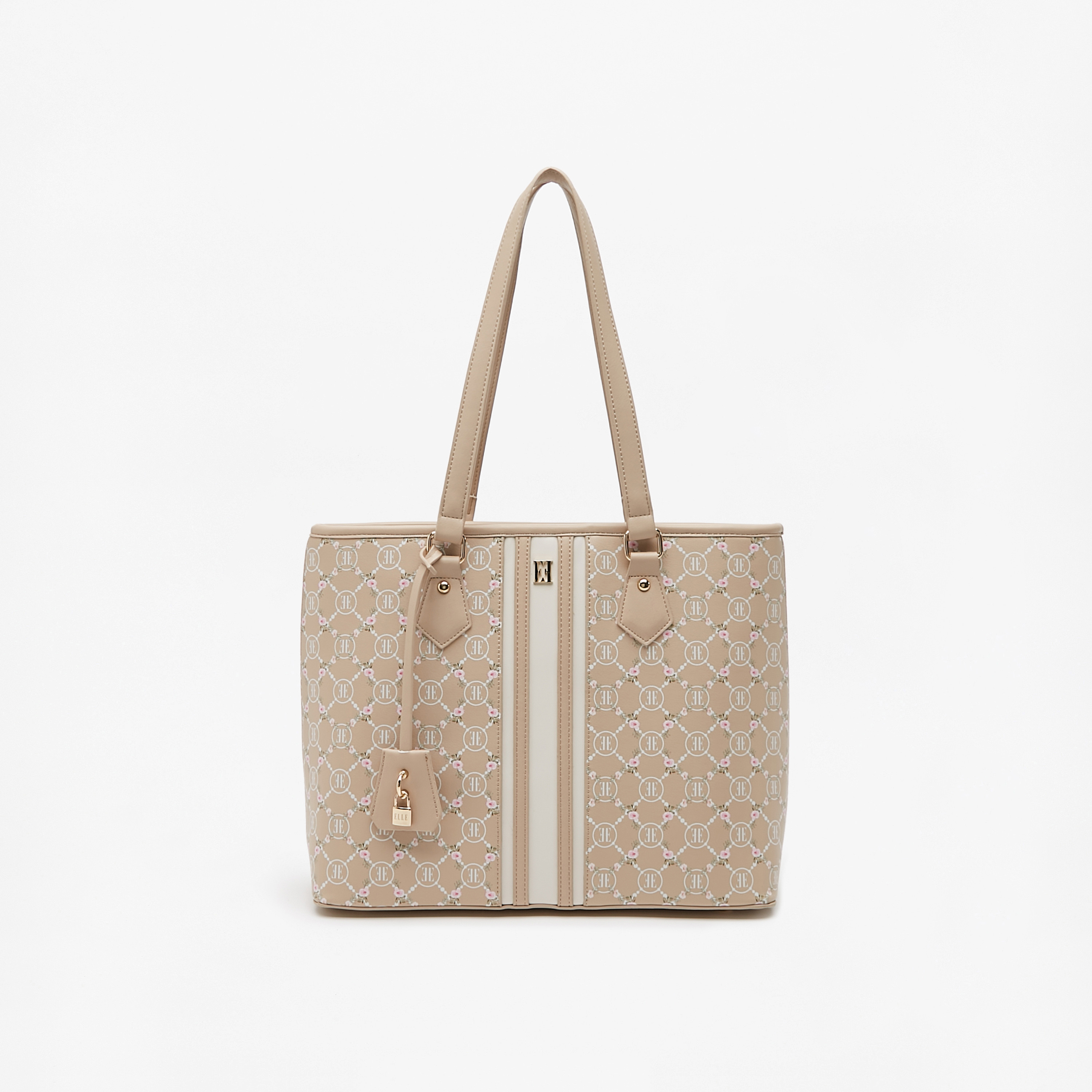 شنطة توتي بمقبض مزدوج وسحاب إغلاق وطبعات من إيل-women-bagsandwallets-handbags-image-1