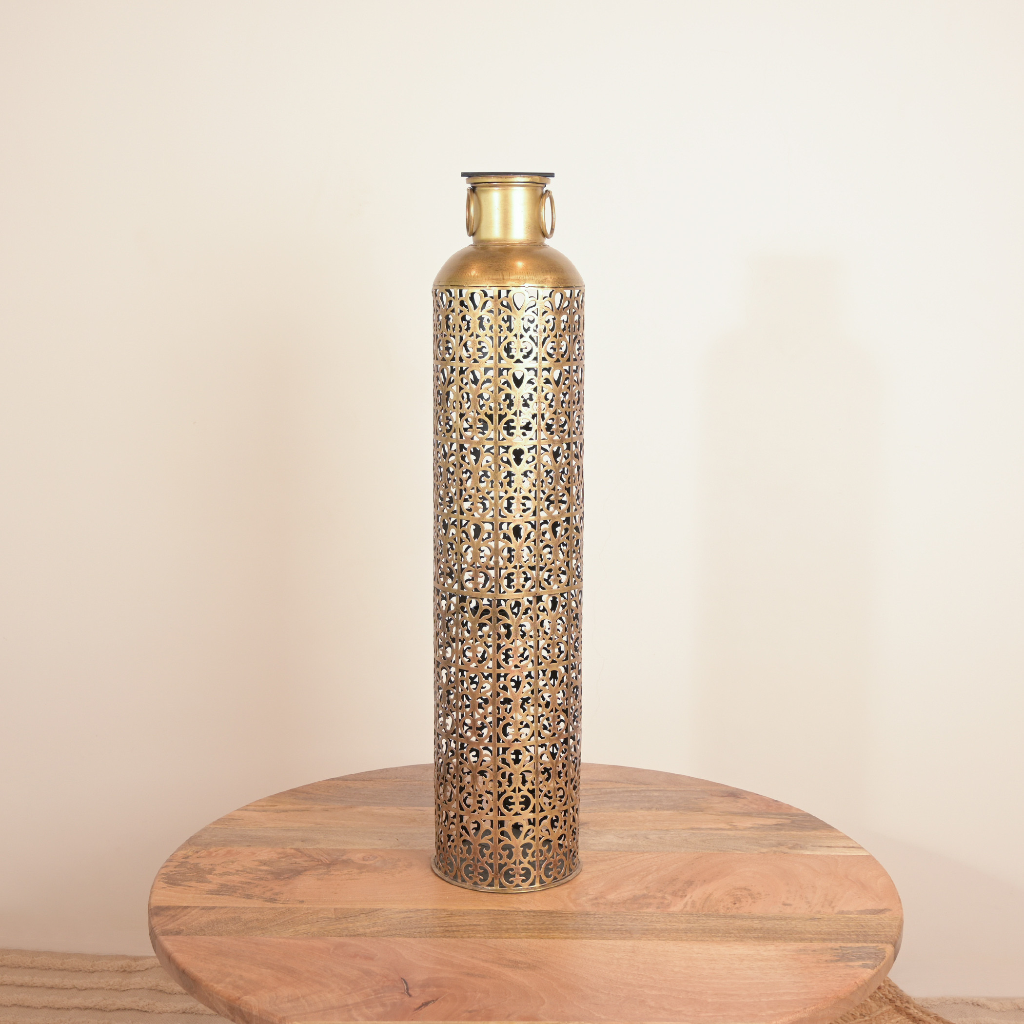 Home Carving Brass Cutwork Candleholder - 85 cm-household-decor-candleholdersandlanterns-image-2