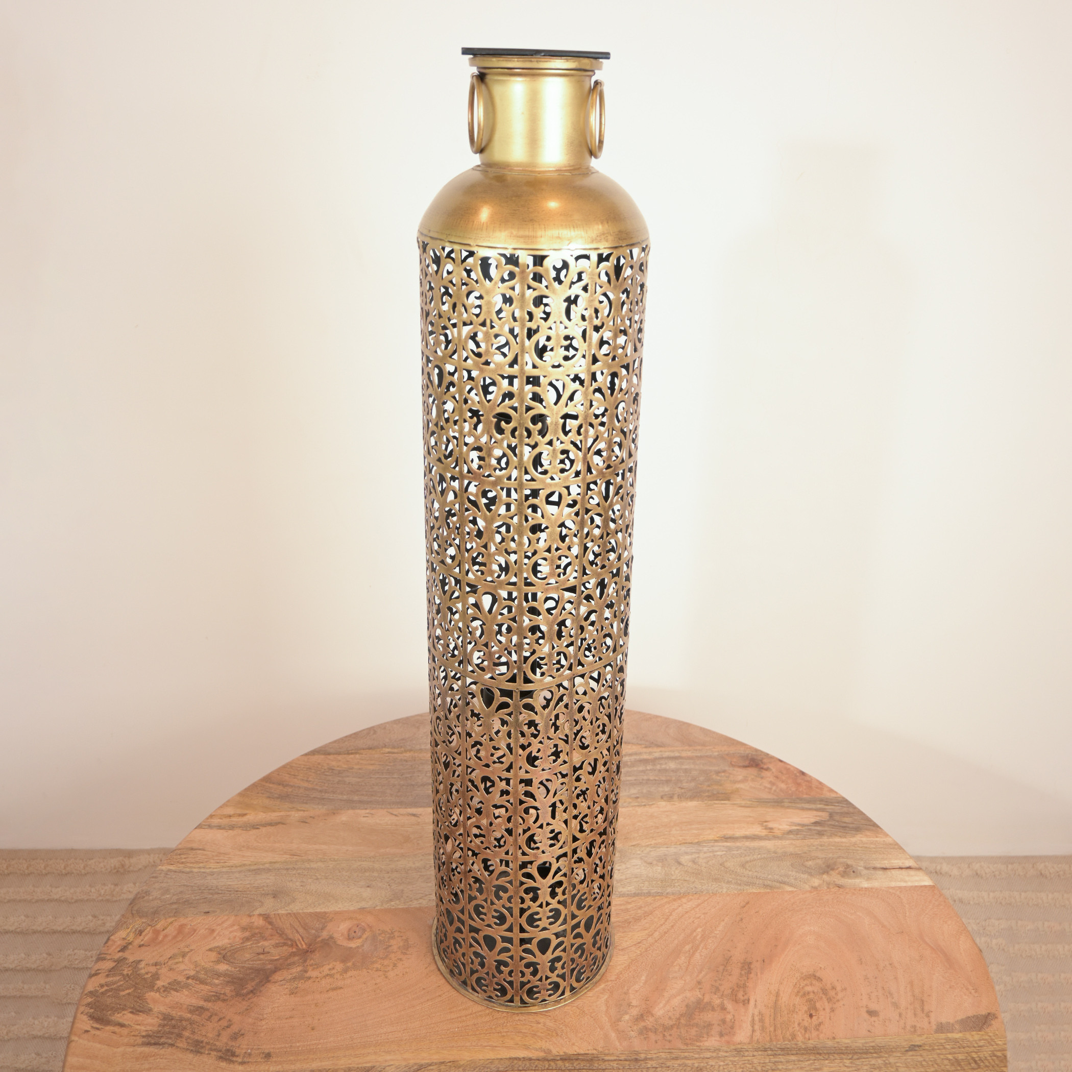 Home Carving Brass Cutwork Candleholder - 85 cm-household-decor-candleholdersandlanterns-image-4