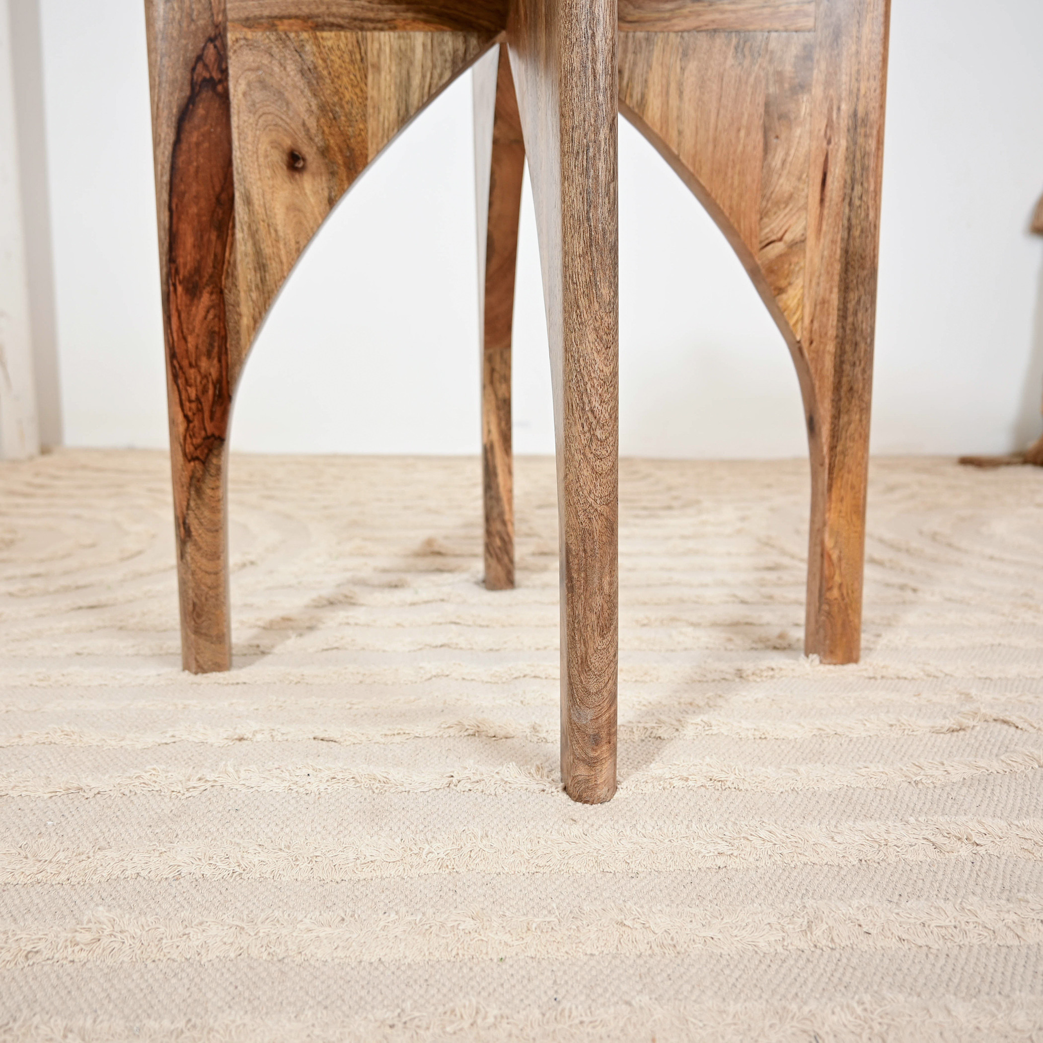 Home Carving Glass Top Accent Table - 55x40x55 cms-furniture-livingroom-sideandendtables-image-6