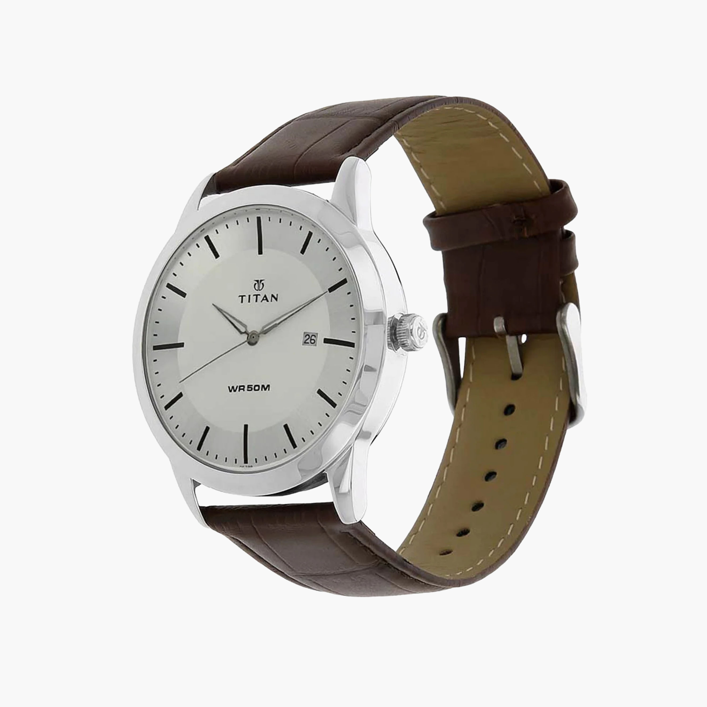 Titan Classic Men's Analog Watch Leather Strap-men-watchesandjewellery-watches-image-4