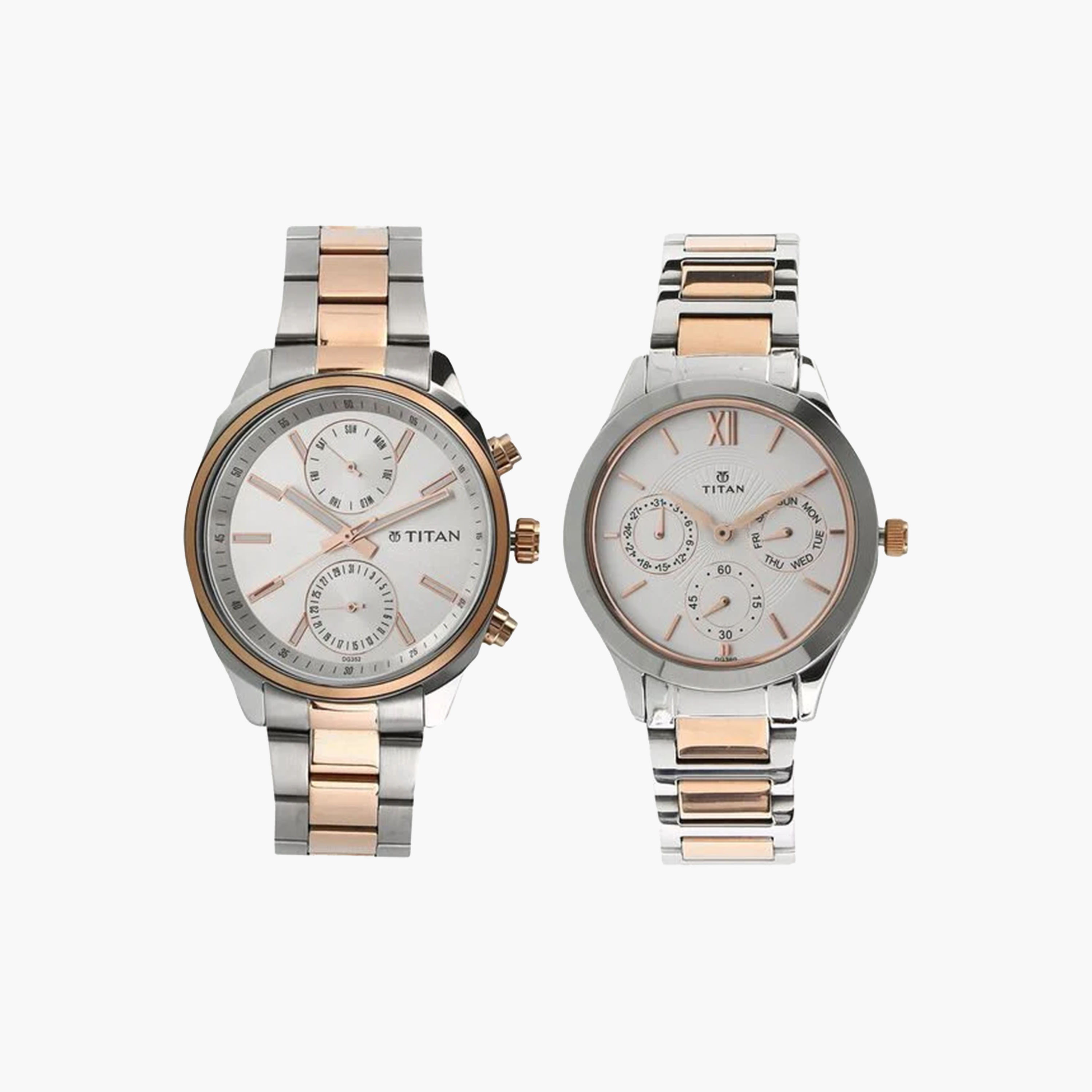 Titan Two-Toned Couple's Watch Set-men-watchesandjewellery-watches-image-1