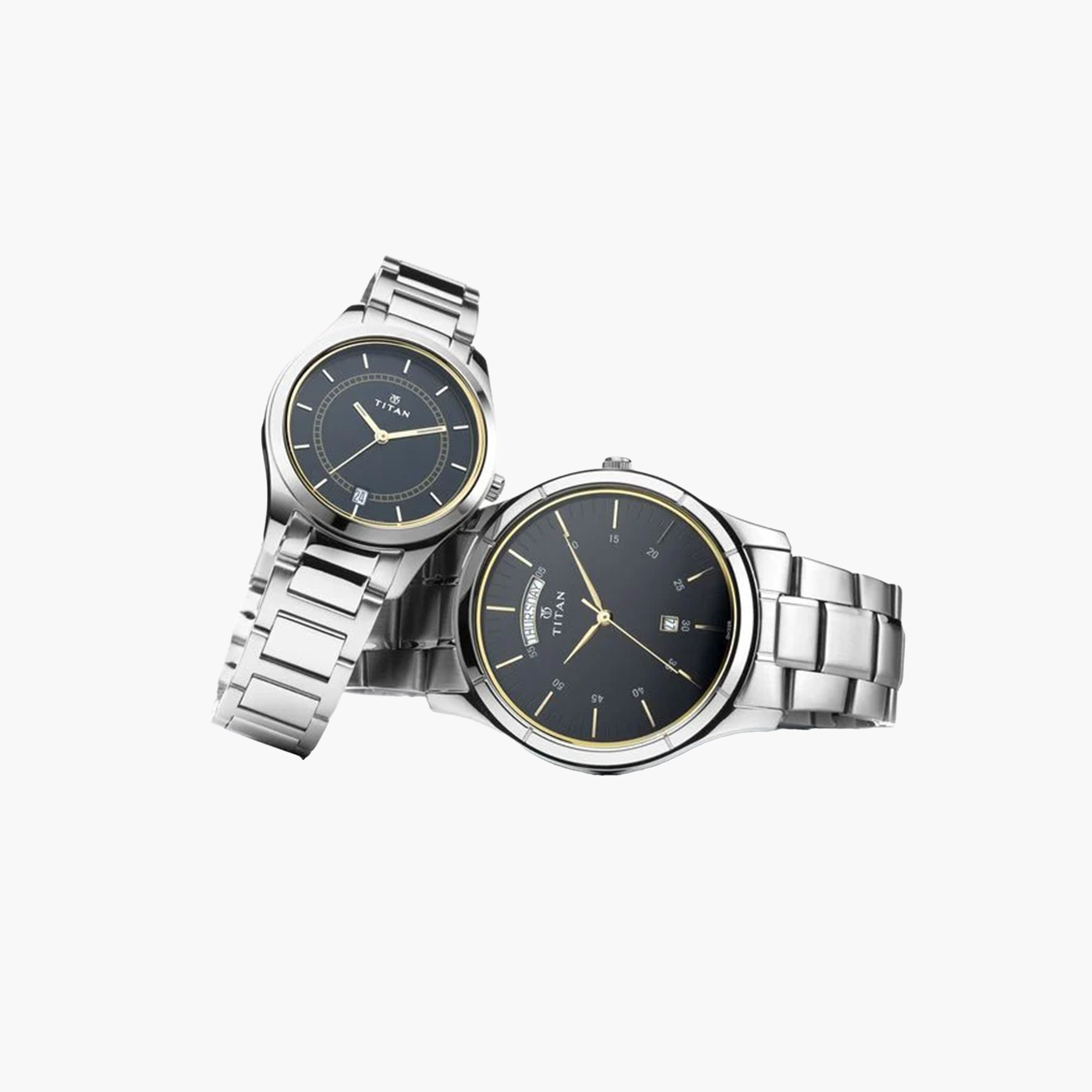 Titan Classic Silver Couple's Watch Set-men-watchesandjewellery-watches-image-2